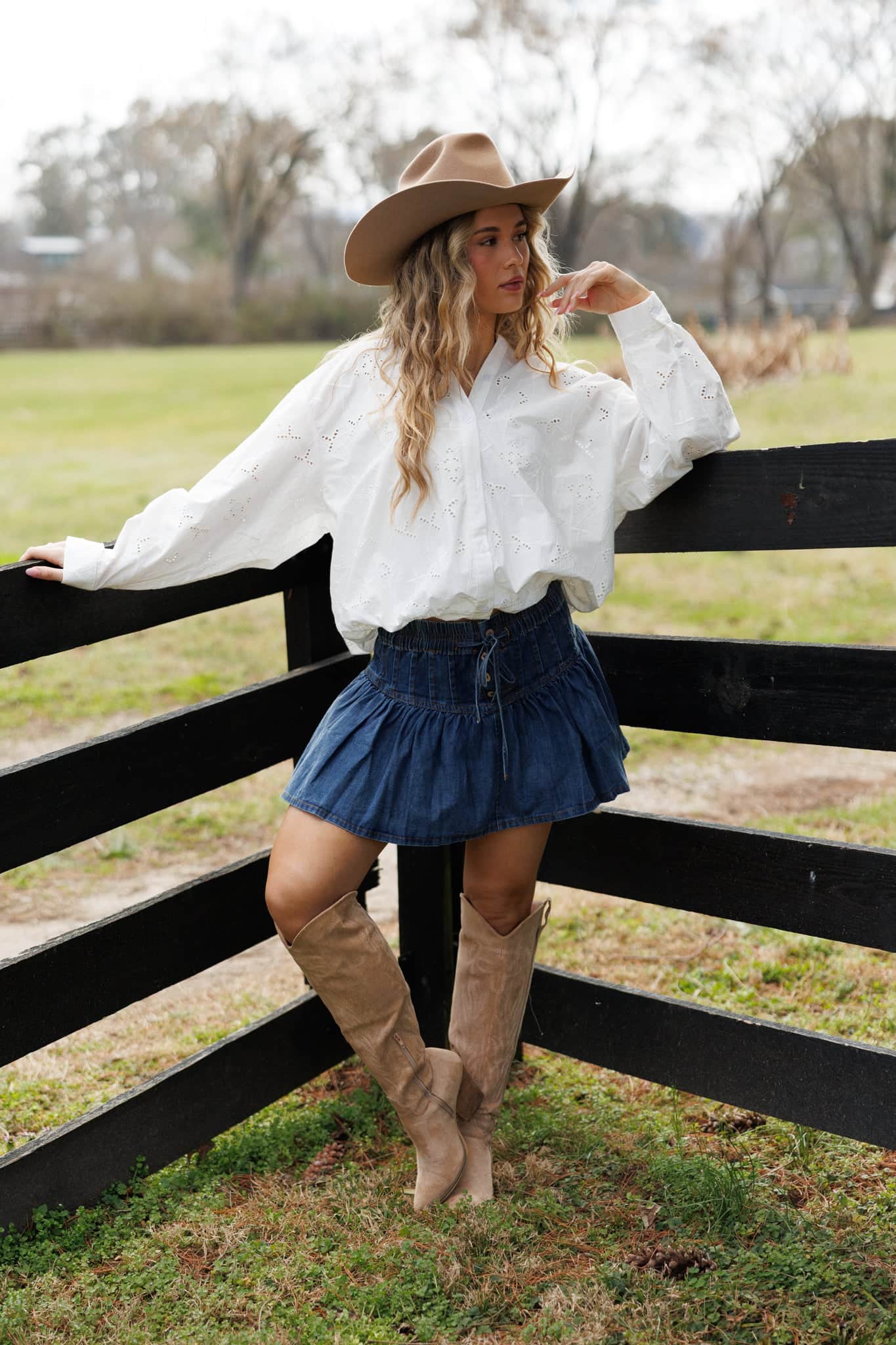 Layered Eyelet Blouse