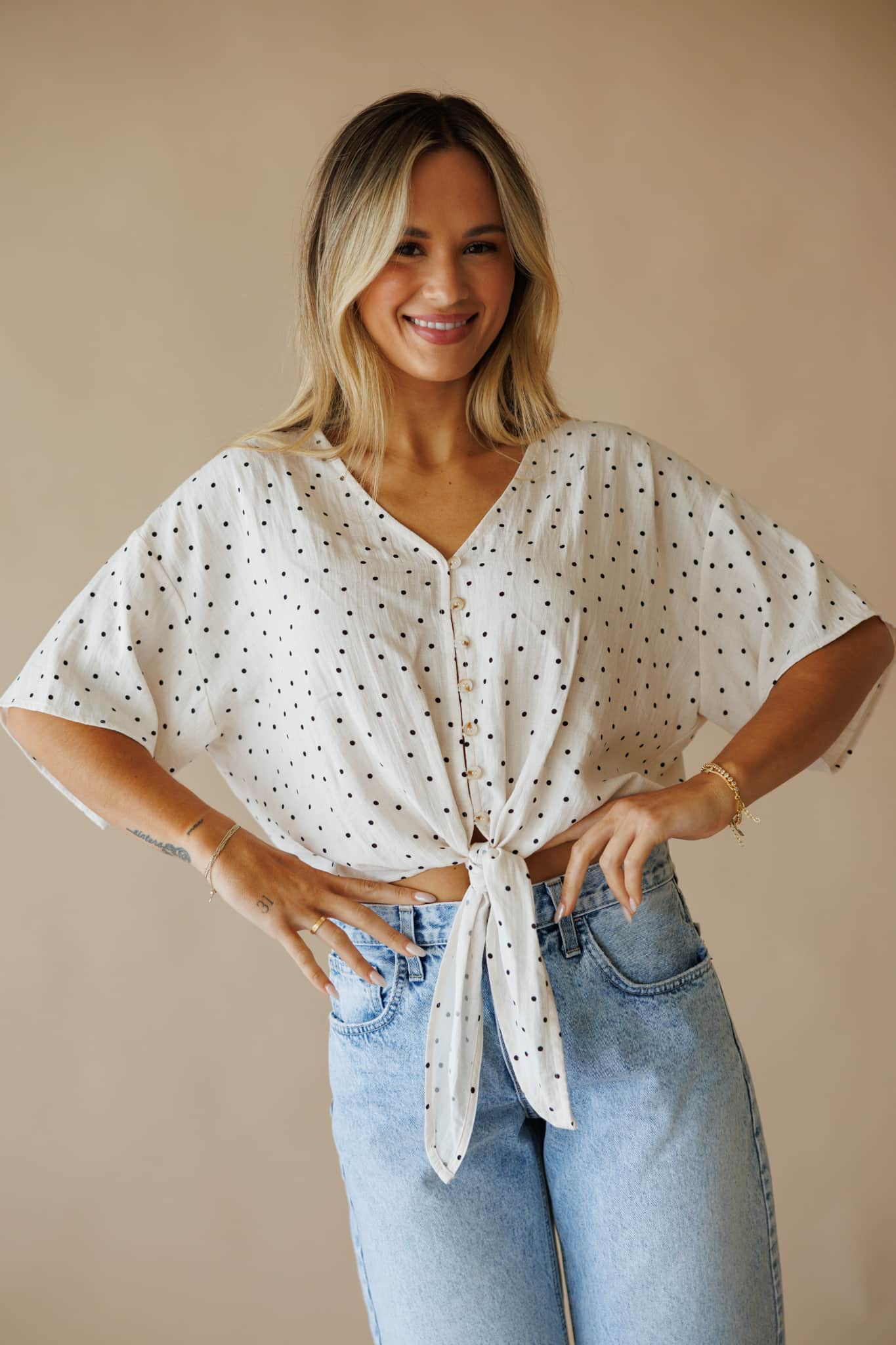 Market Street Tie Top
