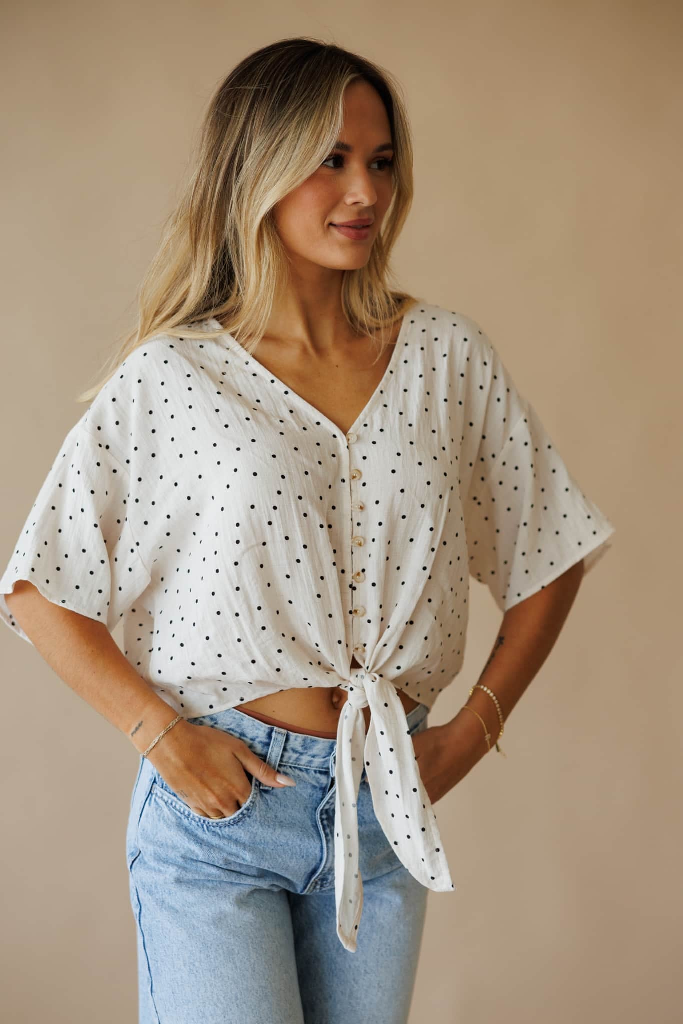 Market Street Tie Top
