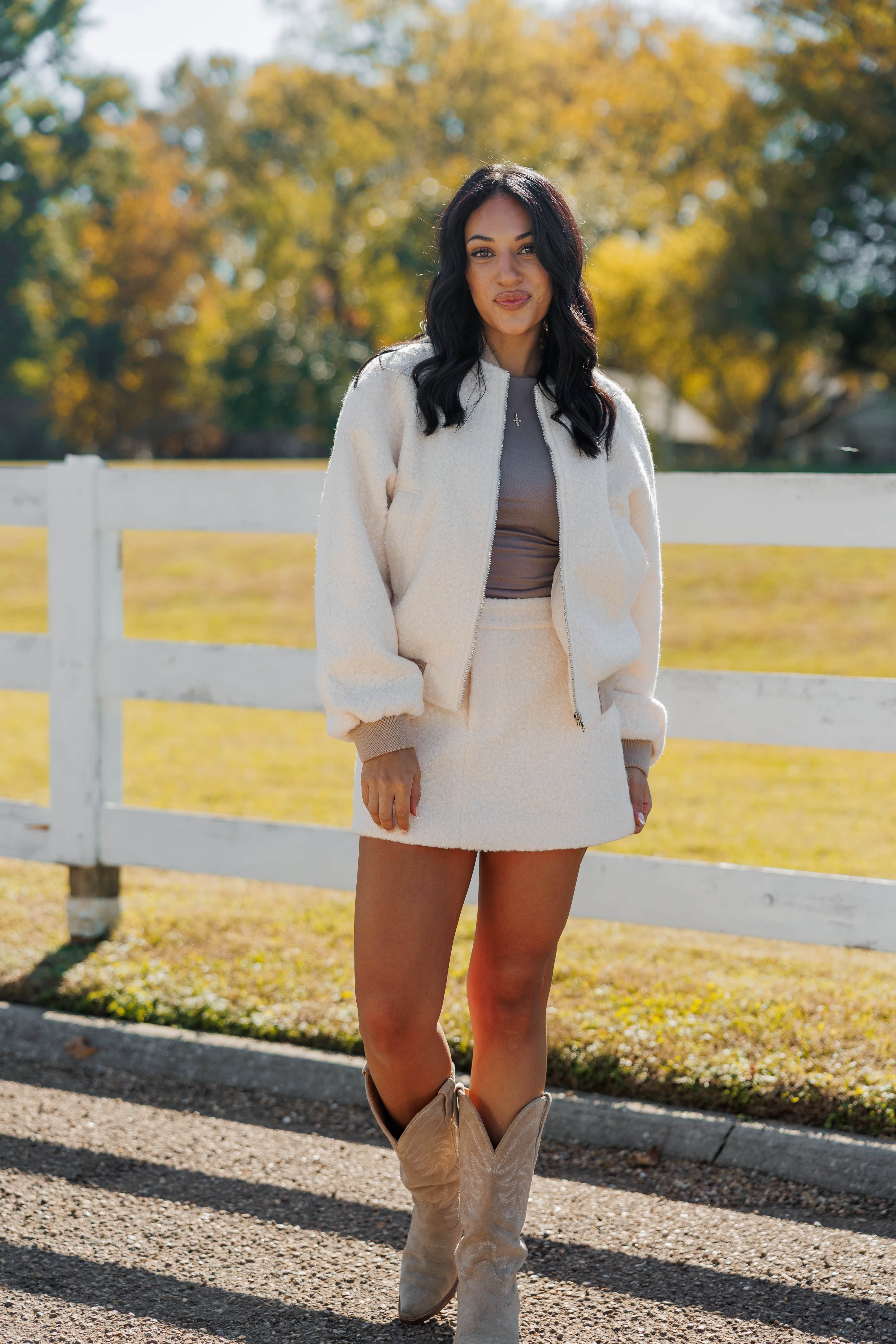 Ivory Fleece Jacket
