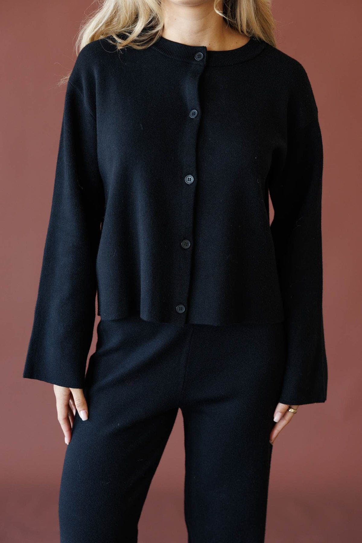 Black cardigan