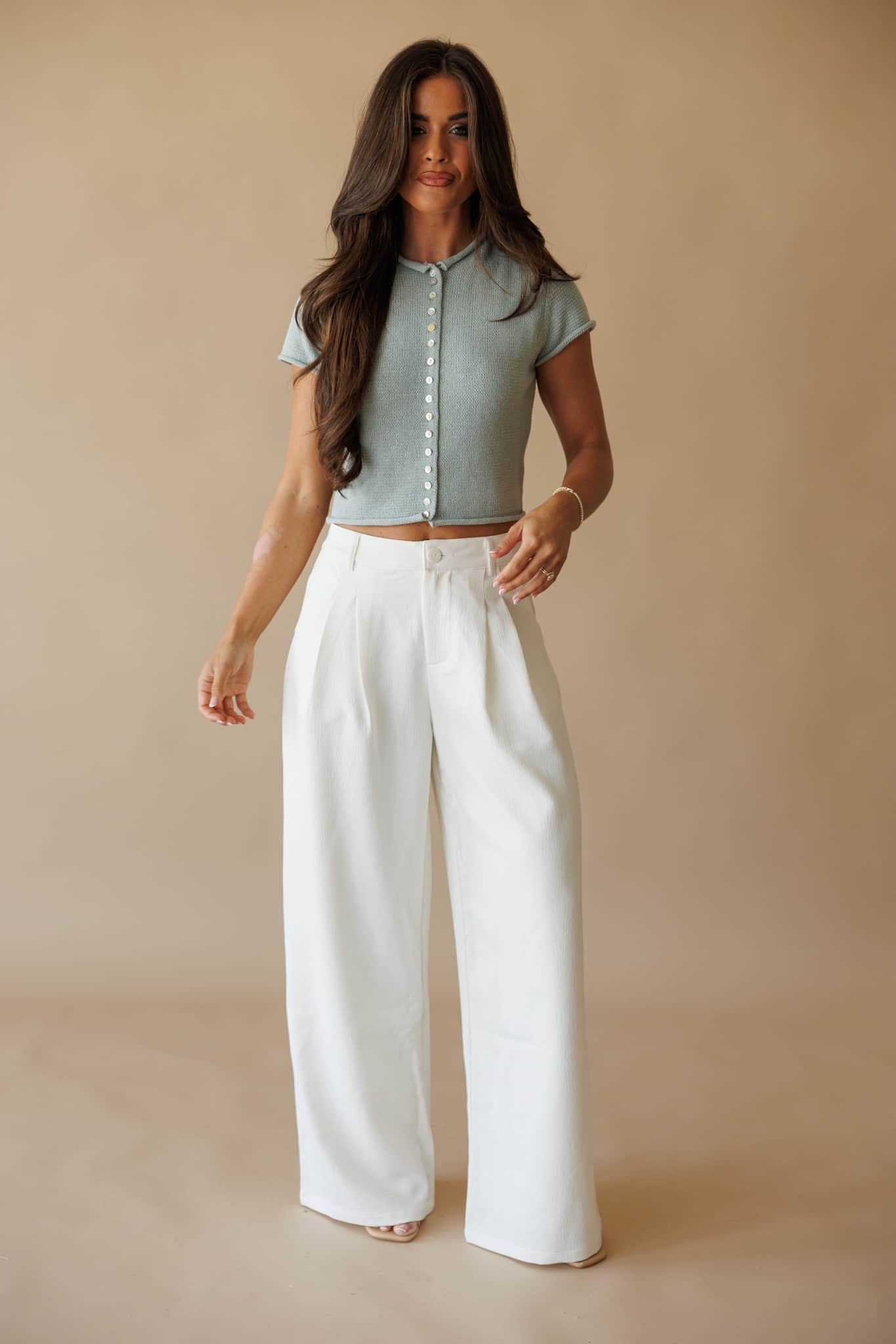 Closet Classic Button Top
