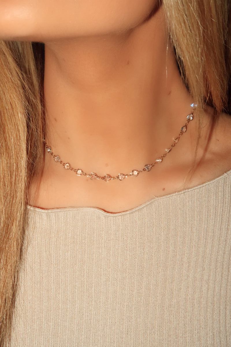 Heart deals chain choker