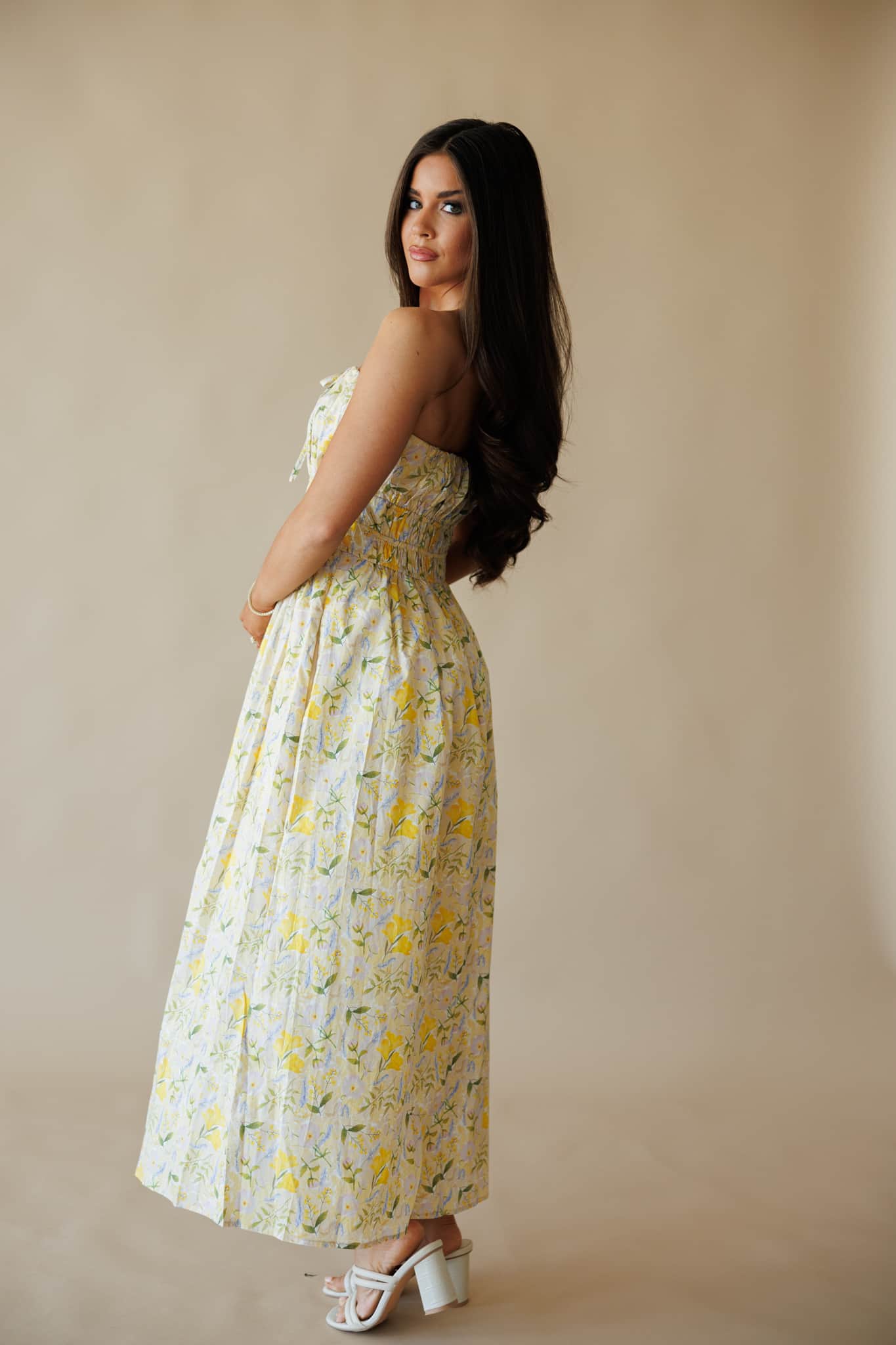 Lemon Blossom Tube Cotton Dress
