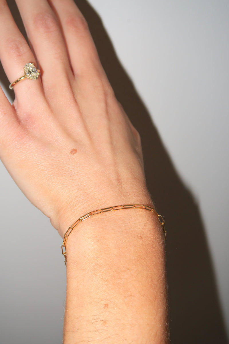 JB1000 simple gold chain bracelet by together