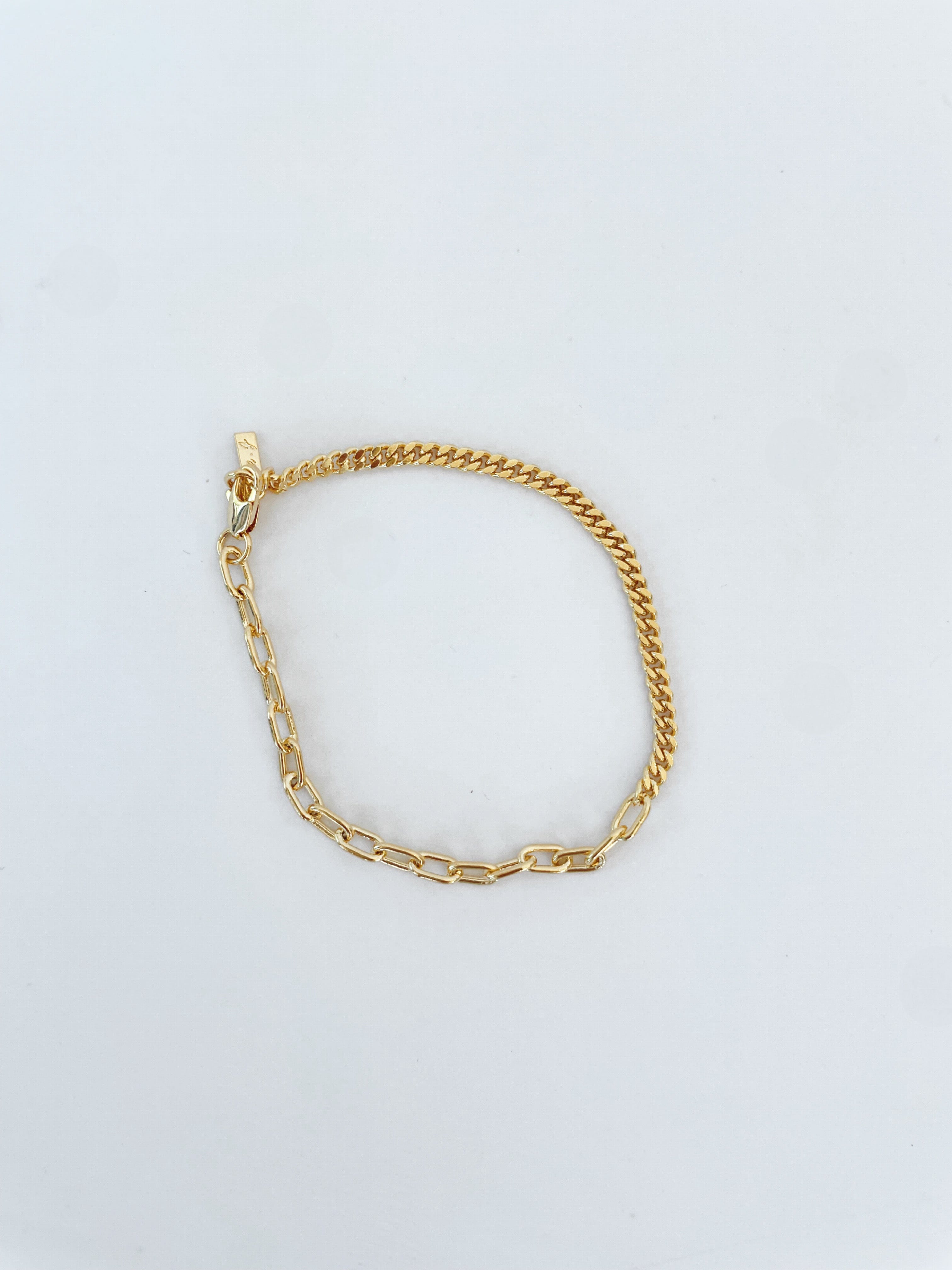 JB1005 gold dual chain bracelet by together