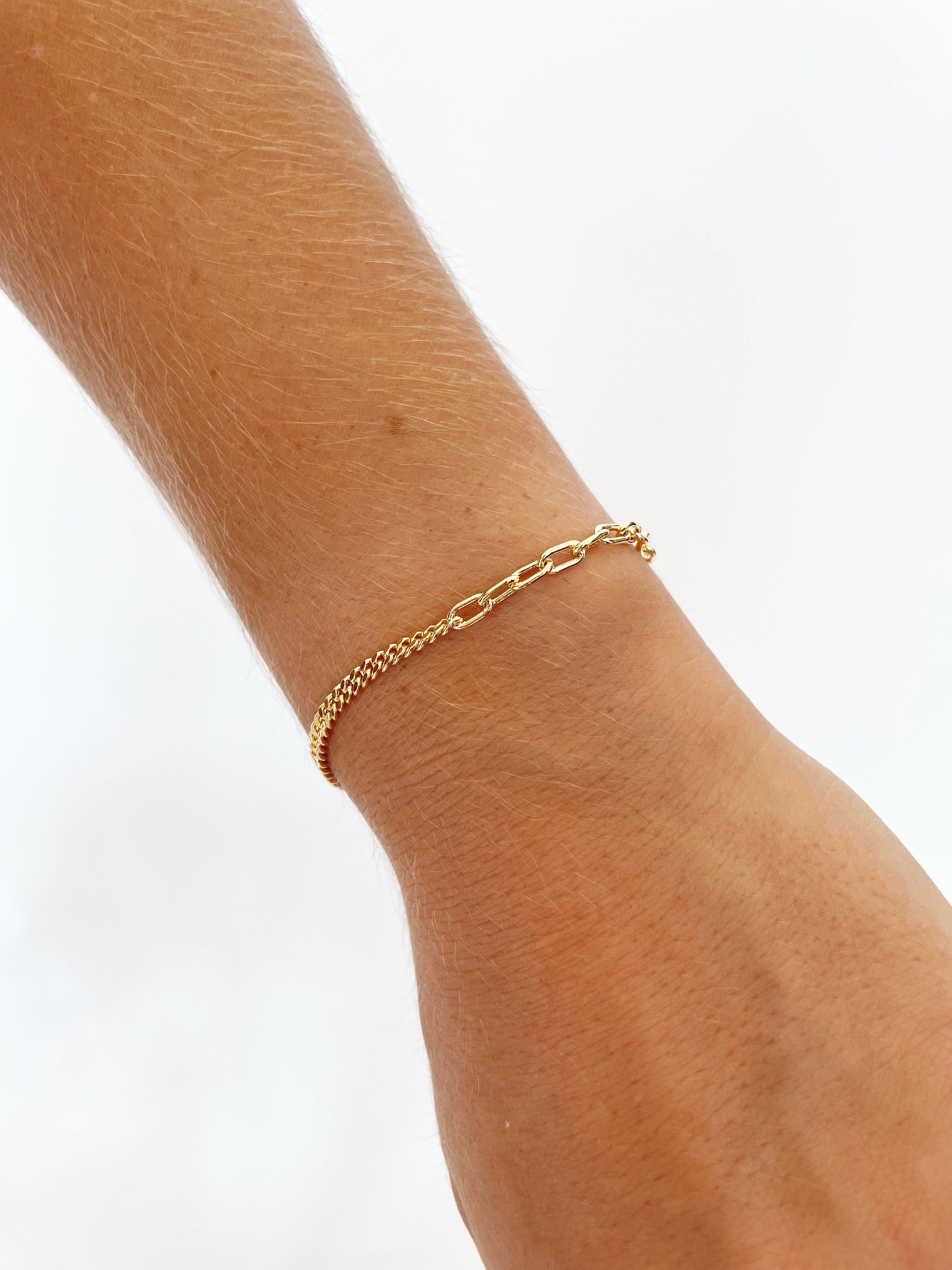 JB1005 gold dual chain bracelet by together