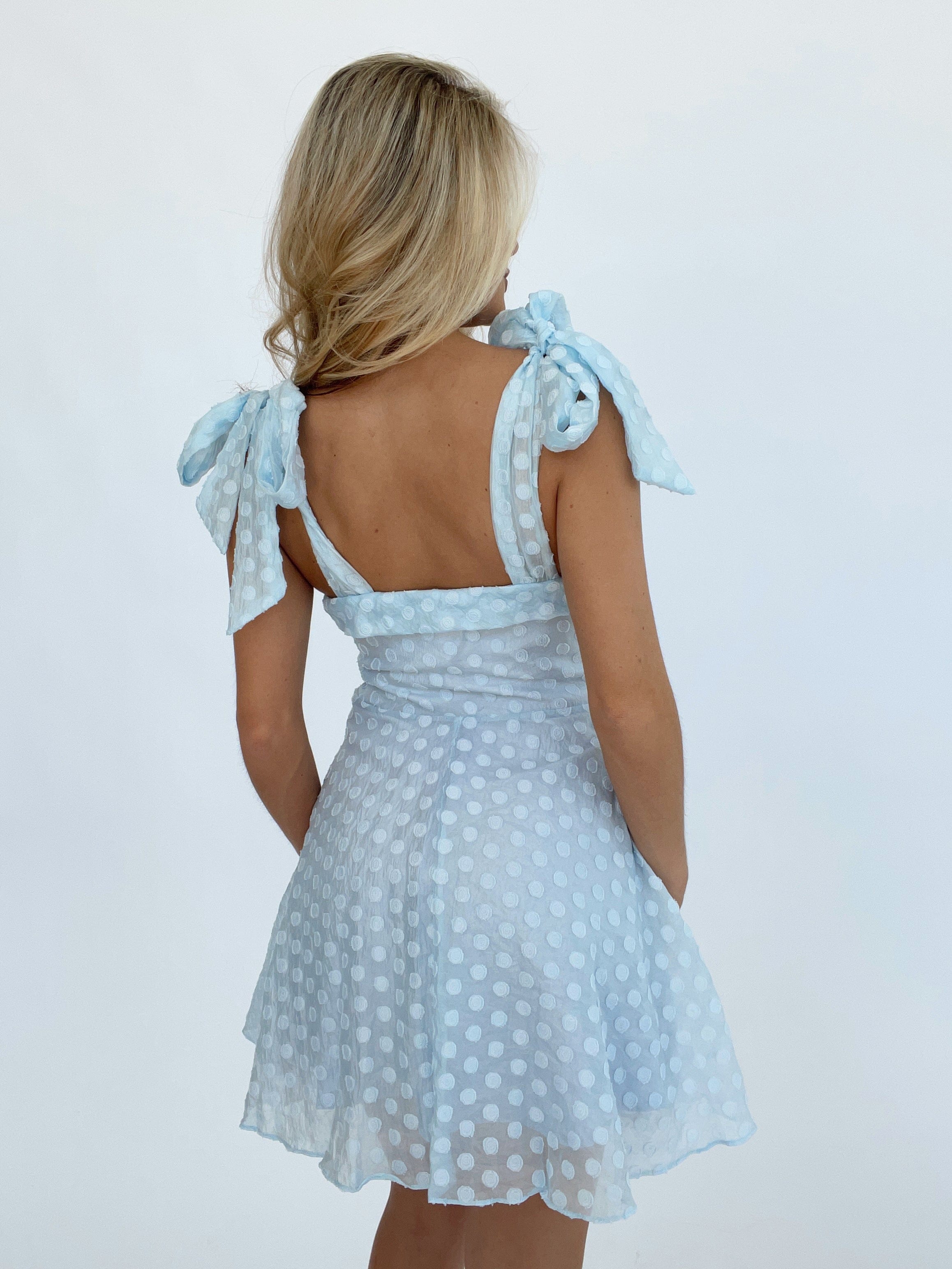 JD1000-01 fully lined polka dot dress So Me