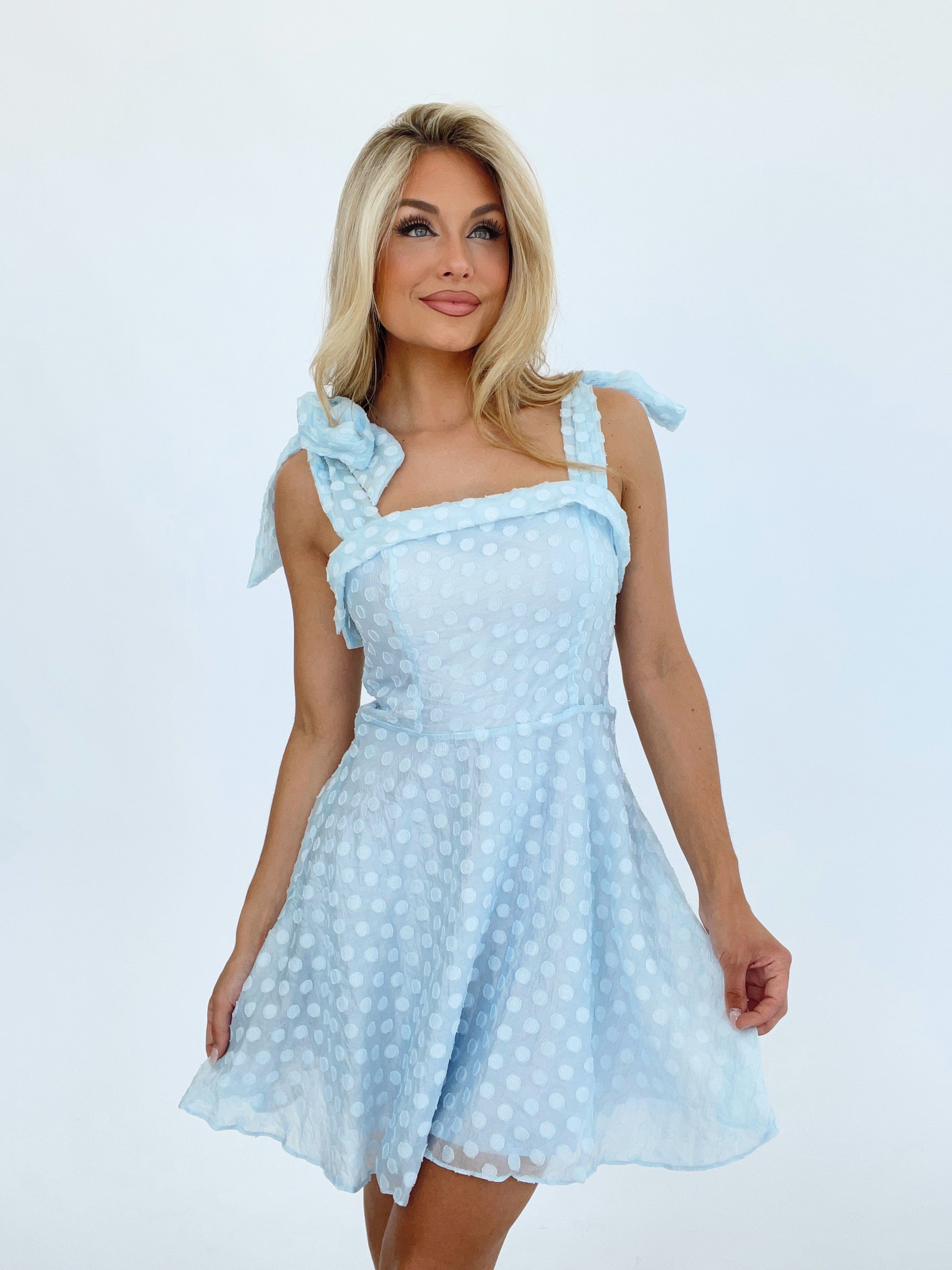 JD1000-01 fully lined polka dot dress So Me