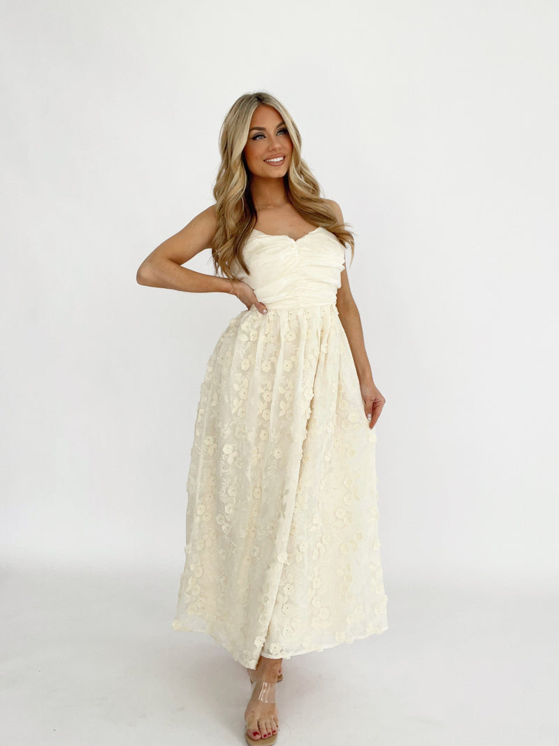 JD5450 cream floral woven dress Storia