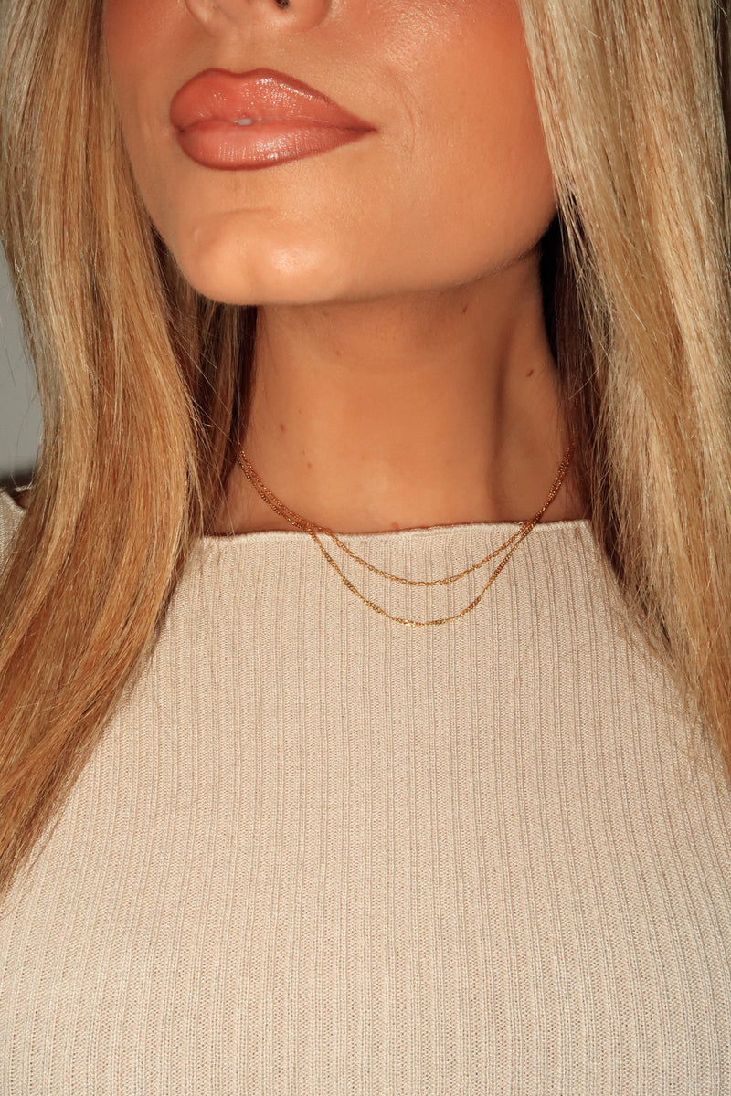 JN1019 gold necklace by together