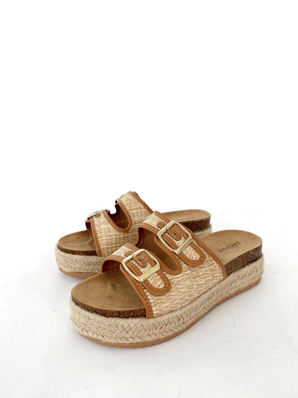 JP-BRAKE-01 natural woven platform sandal GM Global