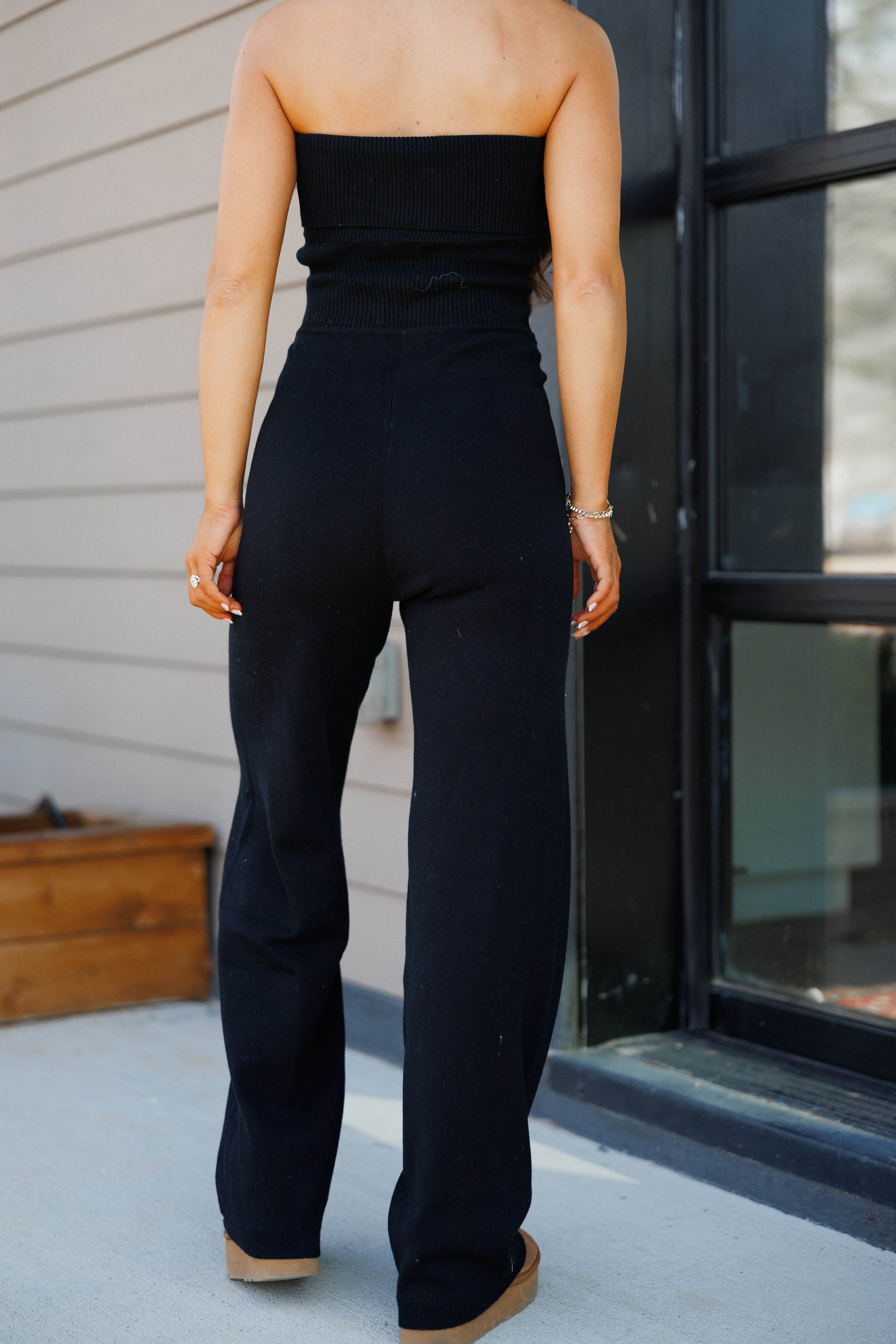 Bandeau Knit Sweater Jumpsuit