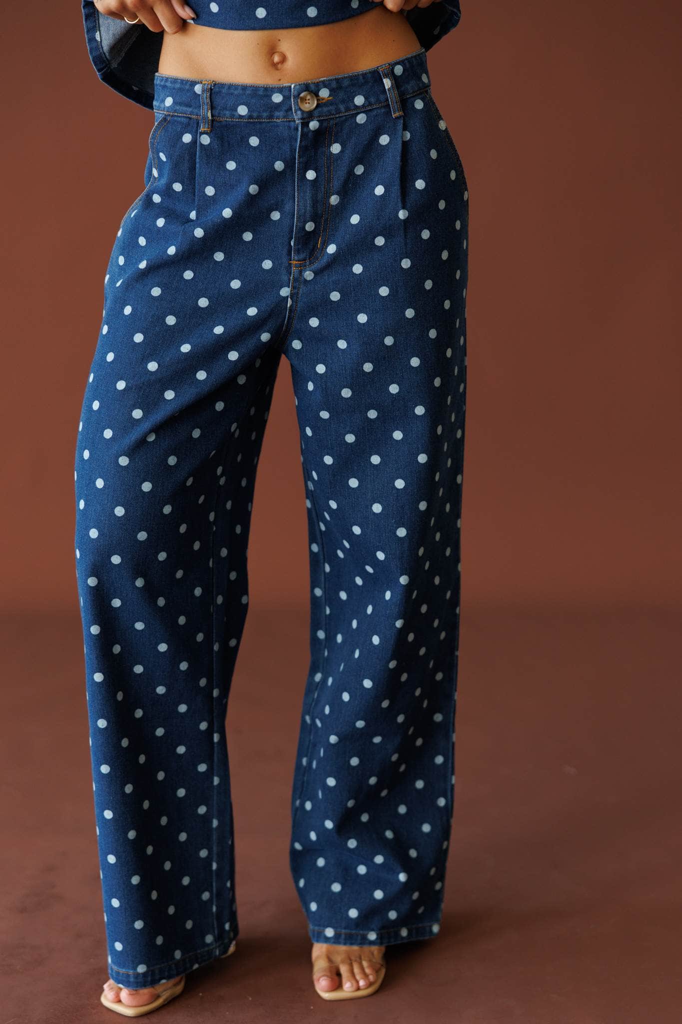 Lucky Dot Denim Pants