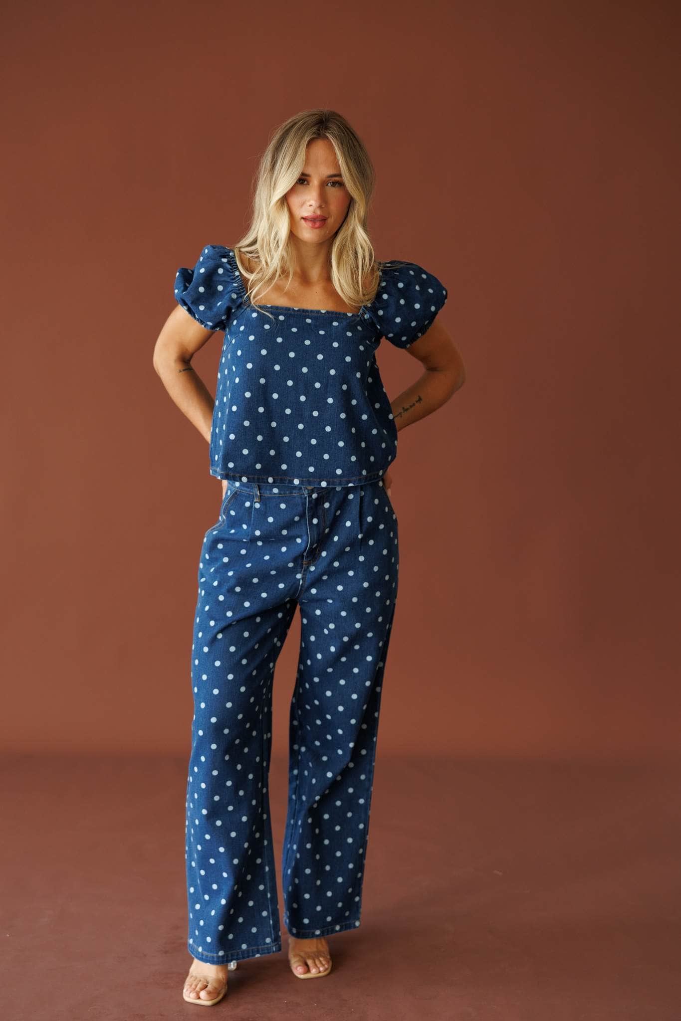 Lucky Dot Denim Pants
