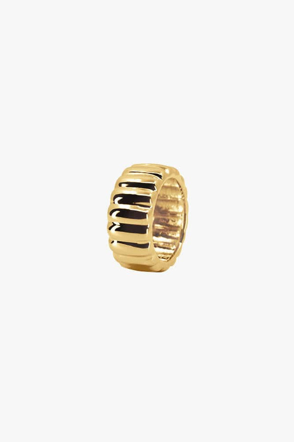 JR1002 textured gold ring by together