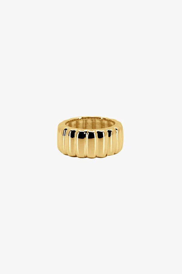 JR1002 textured gold ring by together