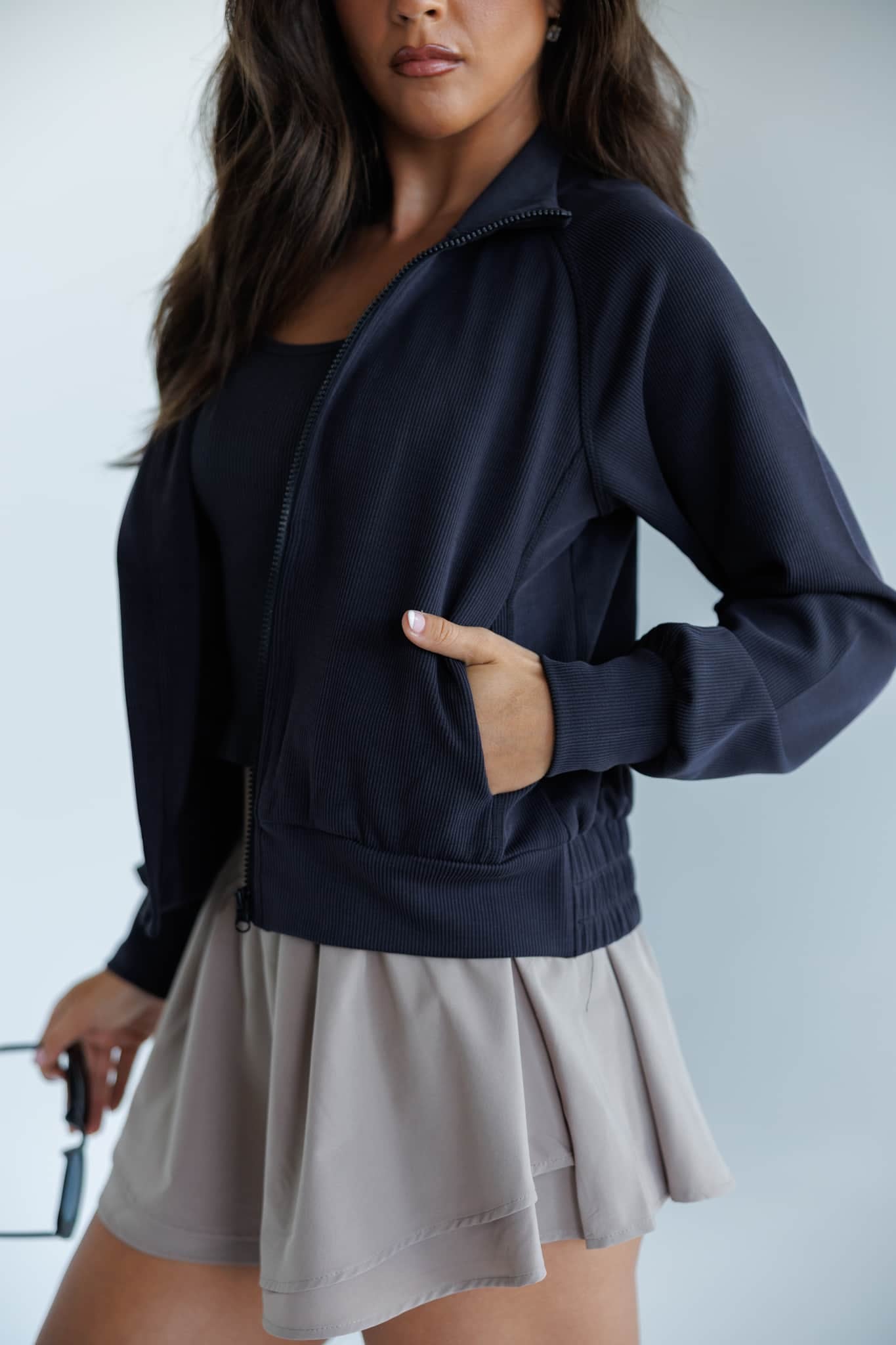 Sand Washed Ribbed Jacket