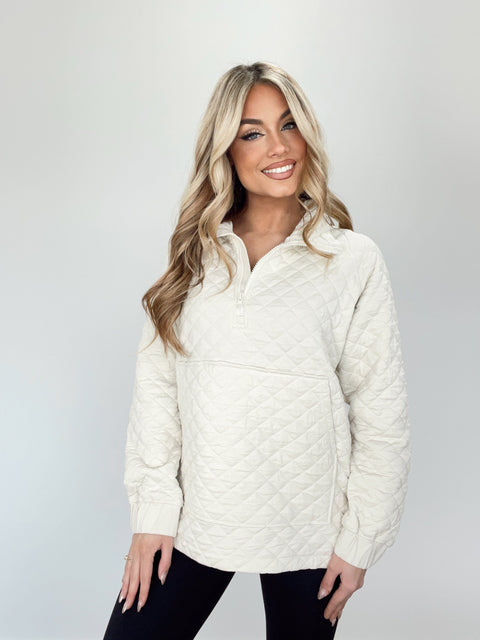 Quilted Jersey Pullover Lane 201