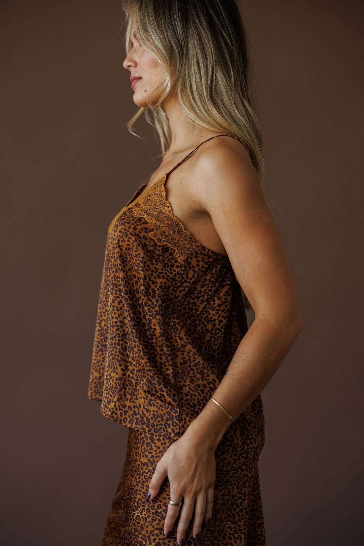 Cheetah print cami top