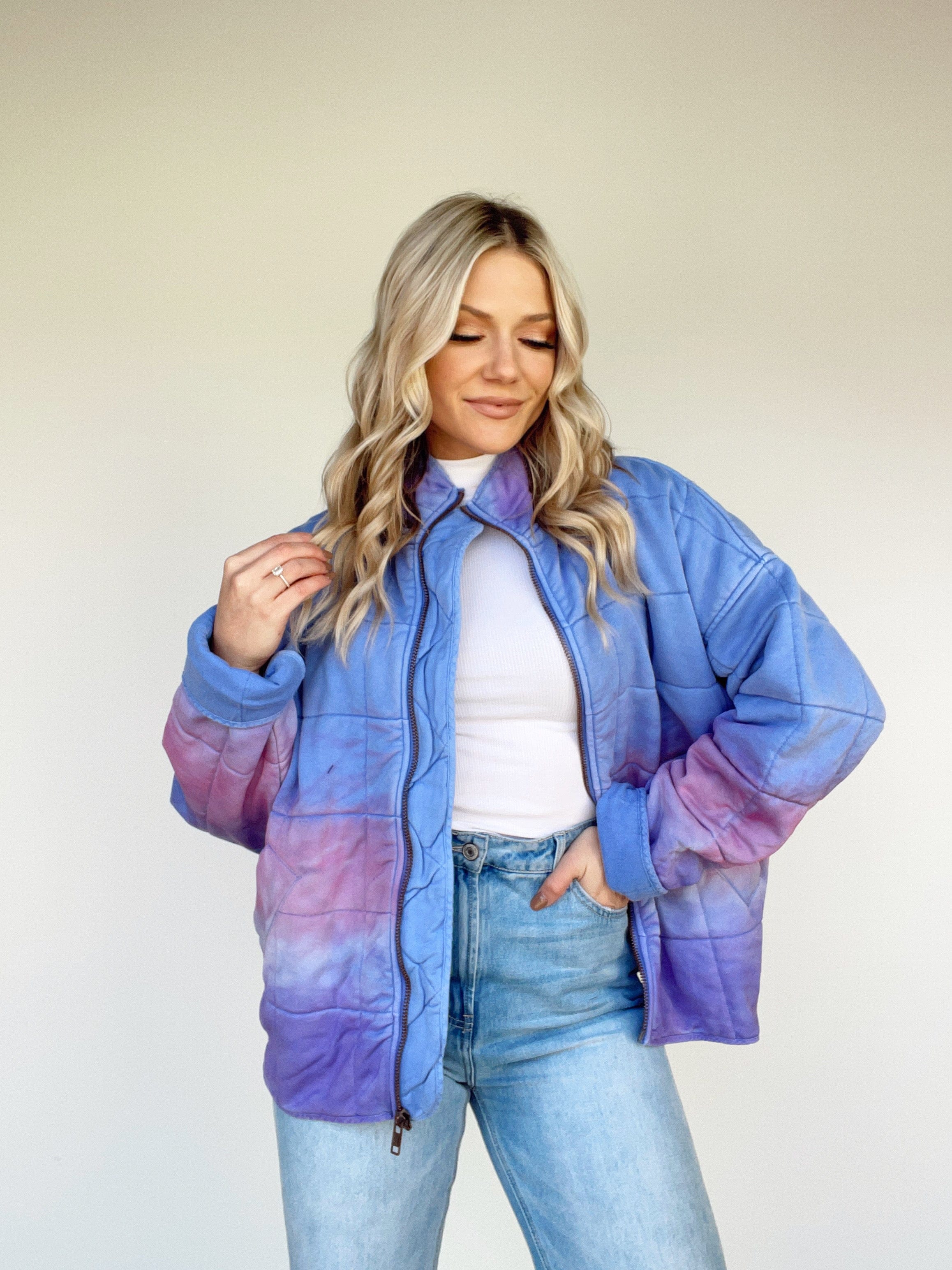 L6592-LANE blue/purple jacket by together