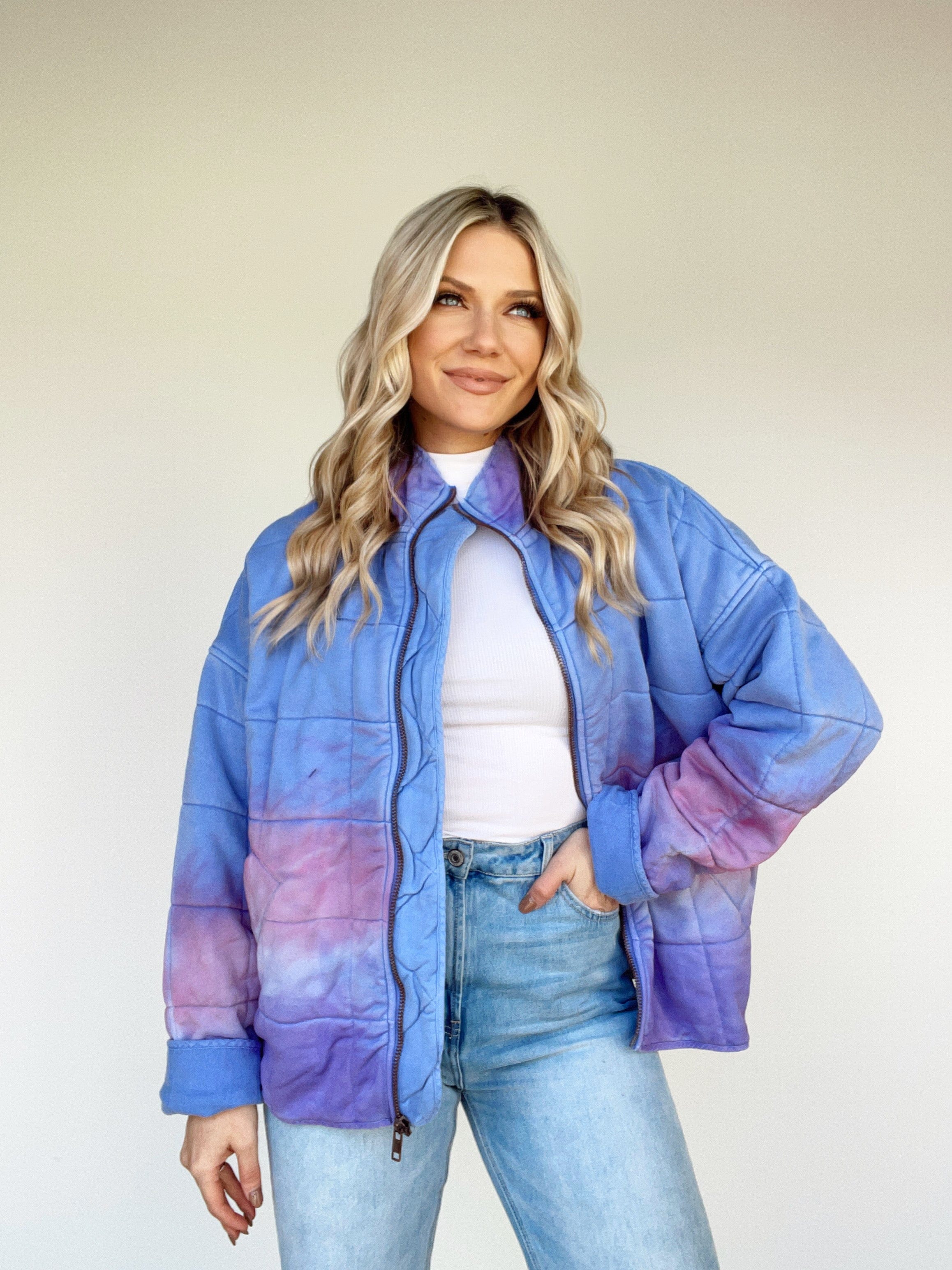 L6592-LANE blue/purple jacket by together