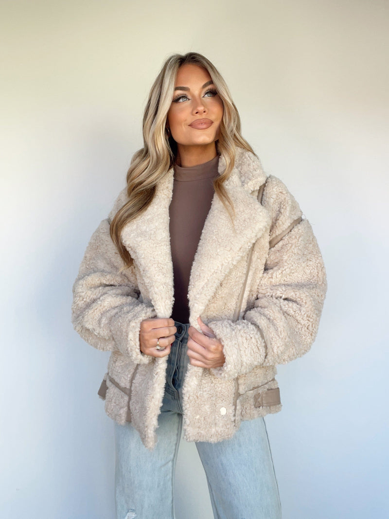 L6667 natural fleece jacket by together
