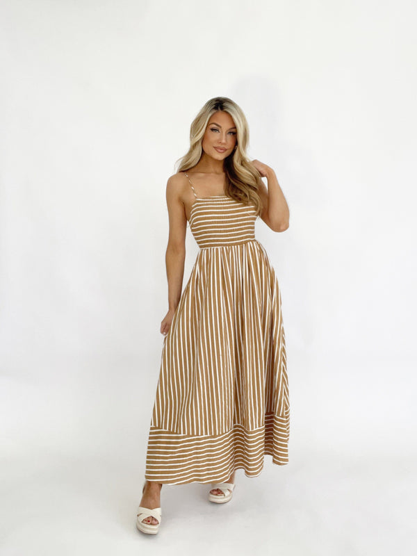 L7347 camel maxi dress by together