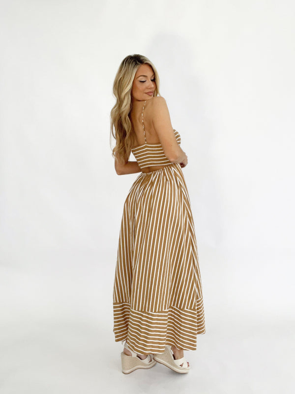 L7347 camel maxi dress by together