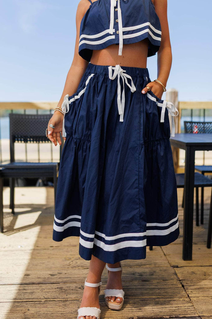 Navy Jacket Skirt Set main image 0