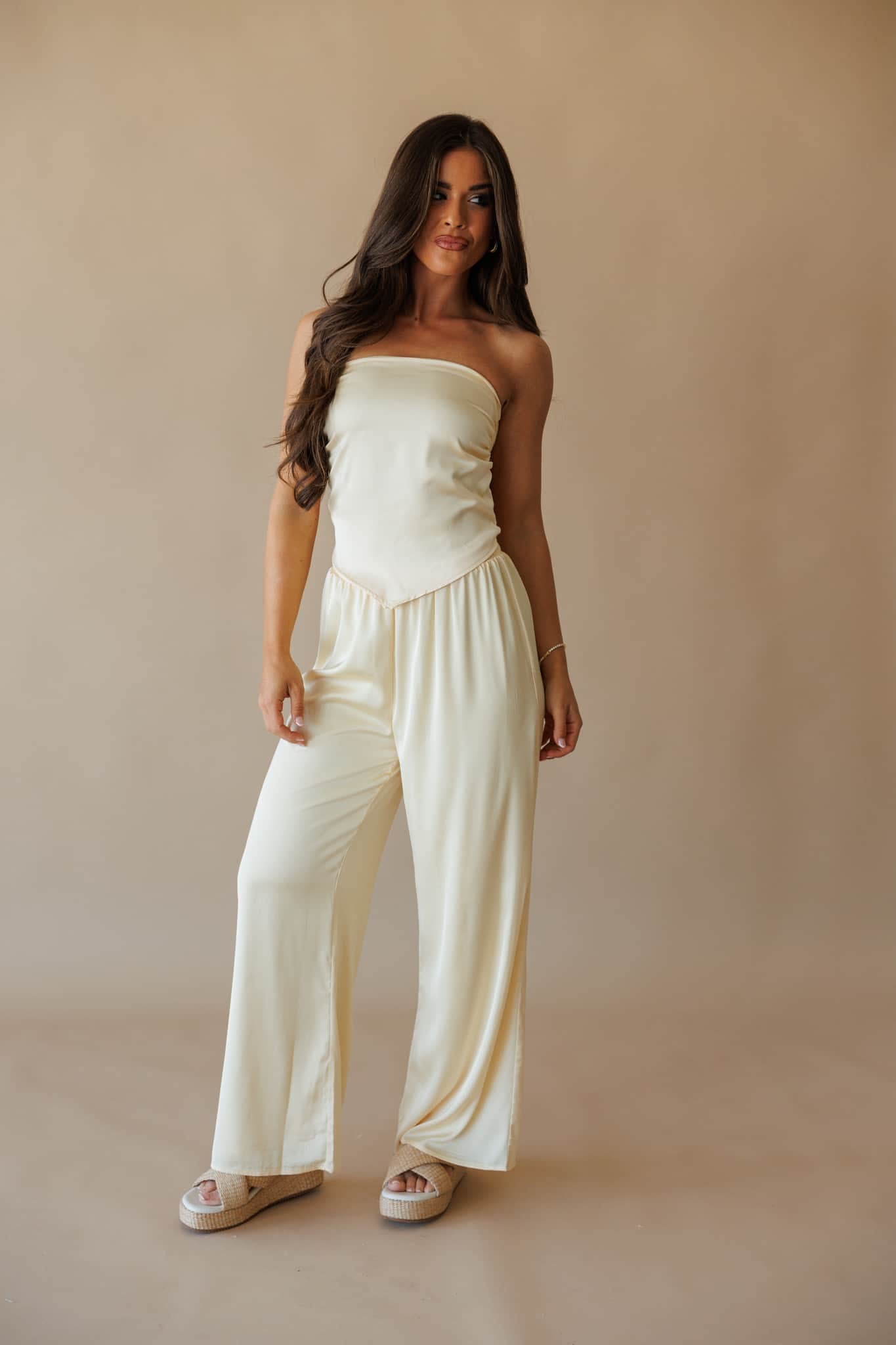 Santorini Glow Satin Pants