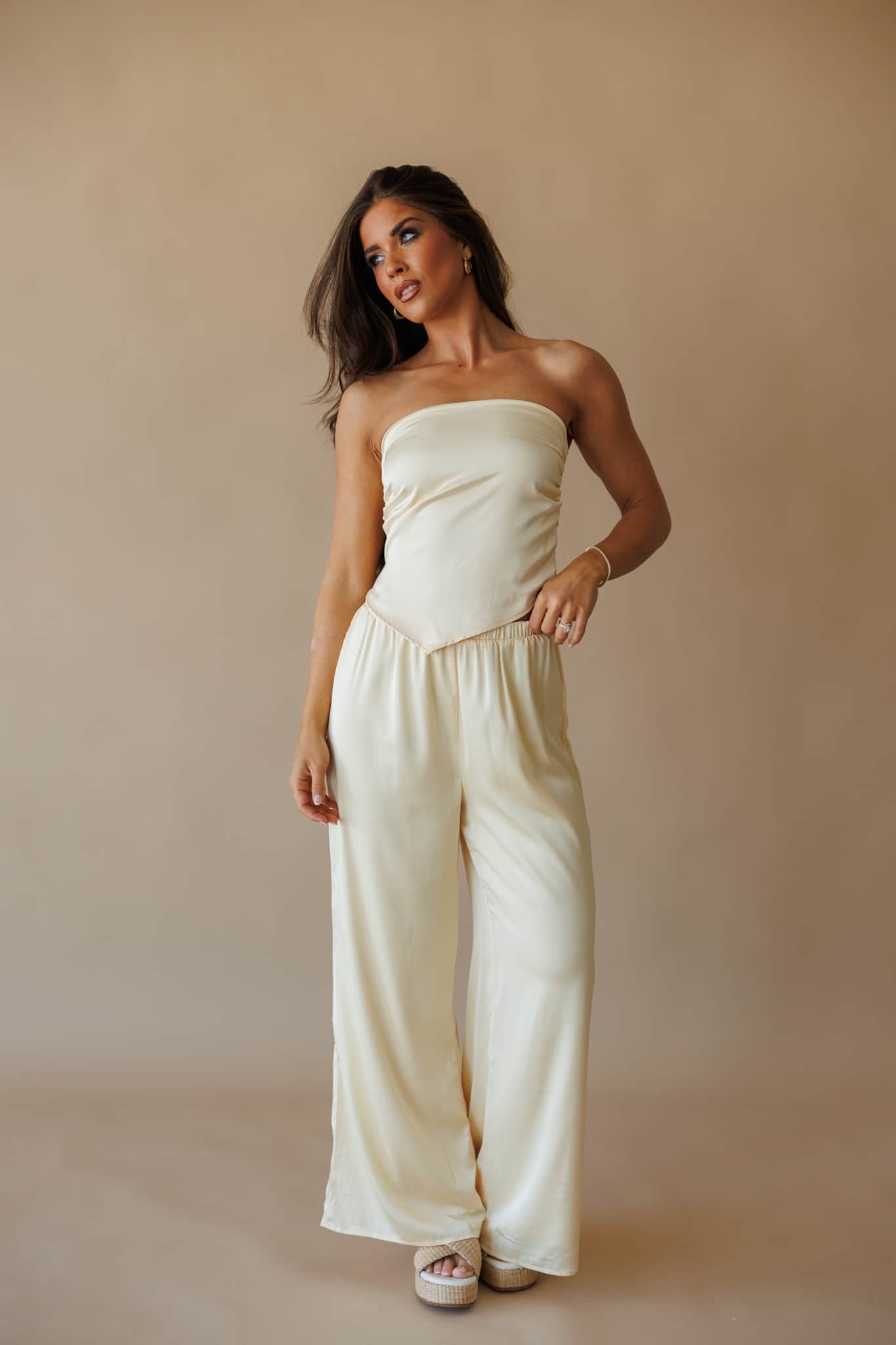 Santorini Glow Satin Top