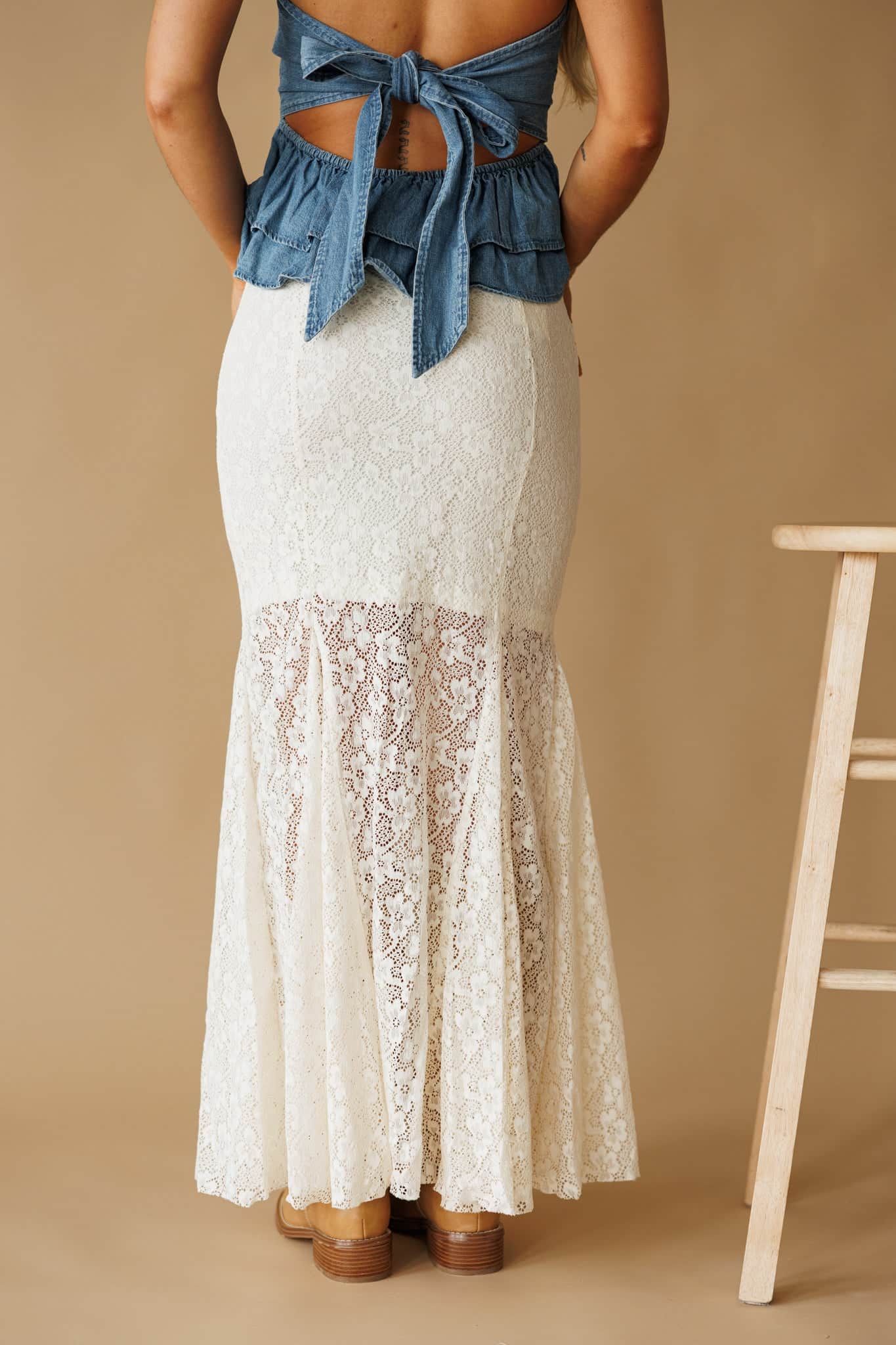 Lace Fitted Mermaid Skirt