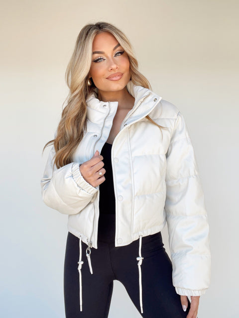 Winter Outfits Short Leather Puffer Jacket – TGC FASHION