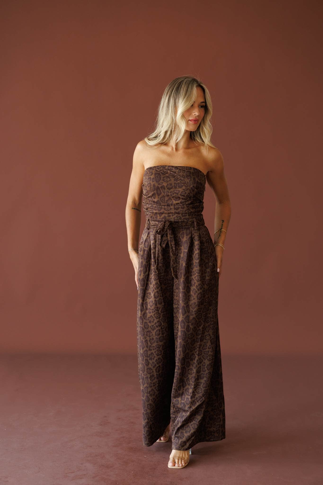 Leopard Suede jumpsuit