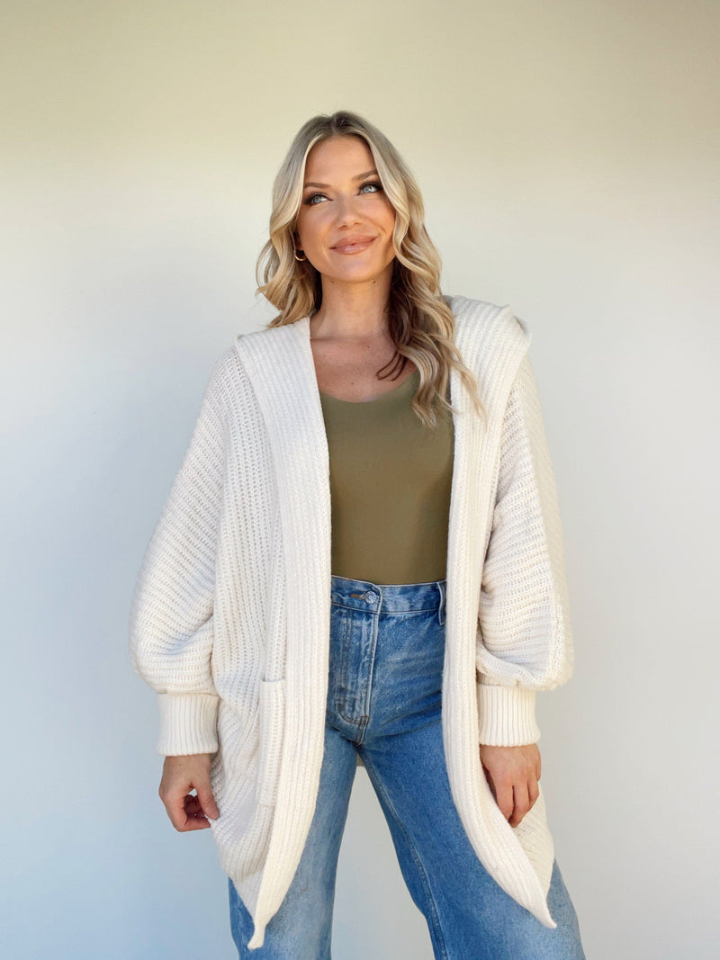 LSW0524LN open hooded cardigan sweater Listicle