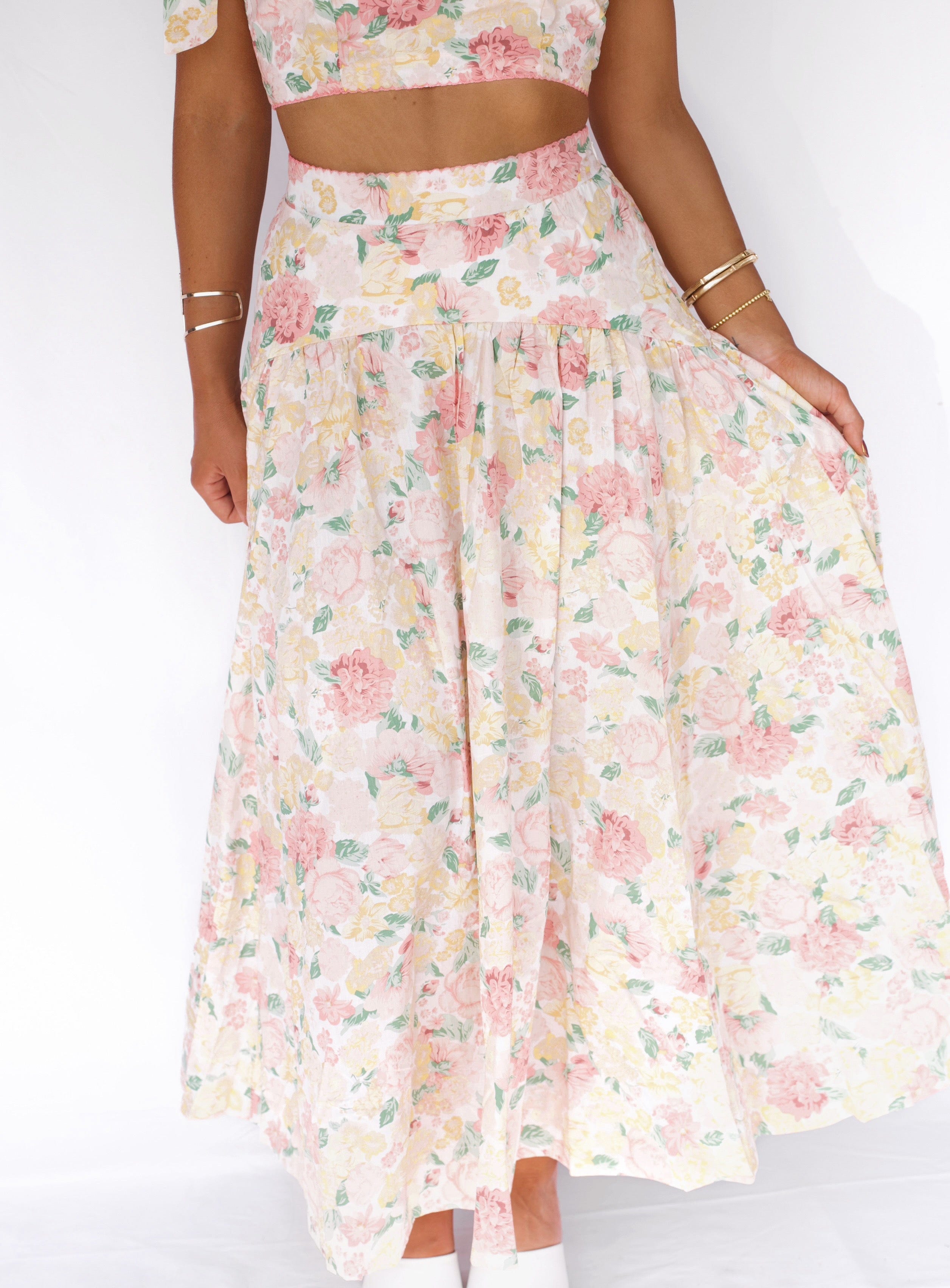 Lush Garden Midi Skirt MABLE