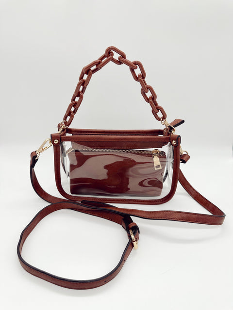 T.J. Maxx Handbag Womens One Size Beige Genuine Leather Zipper