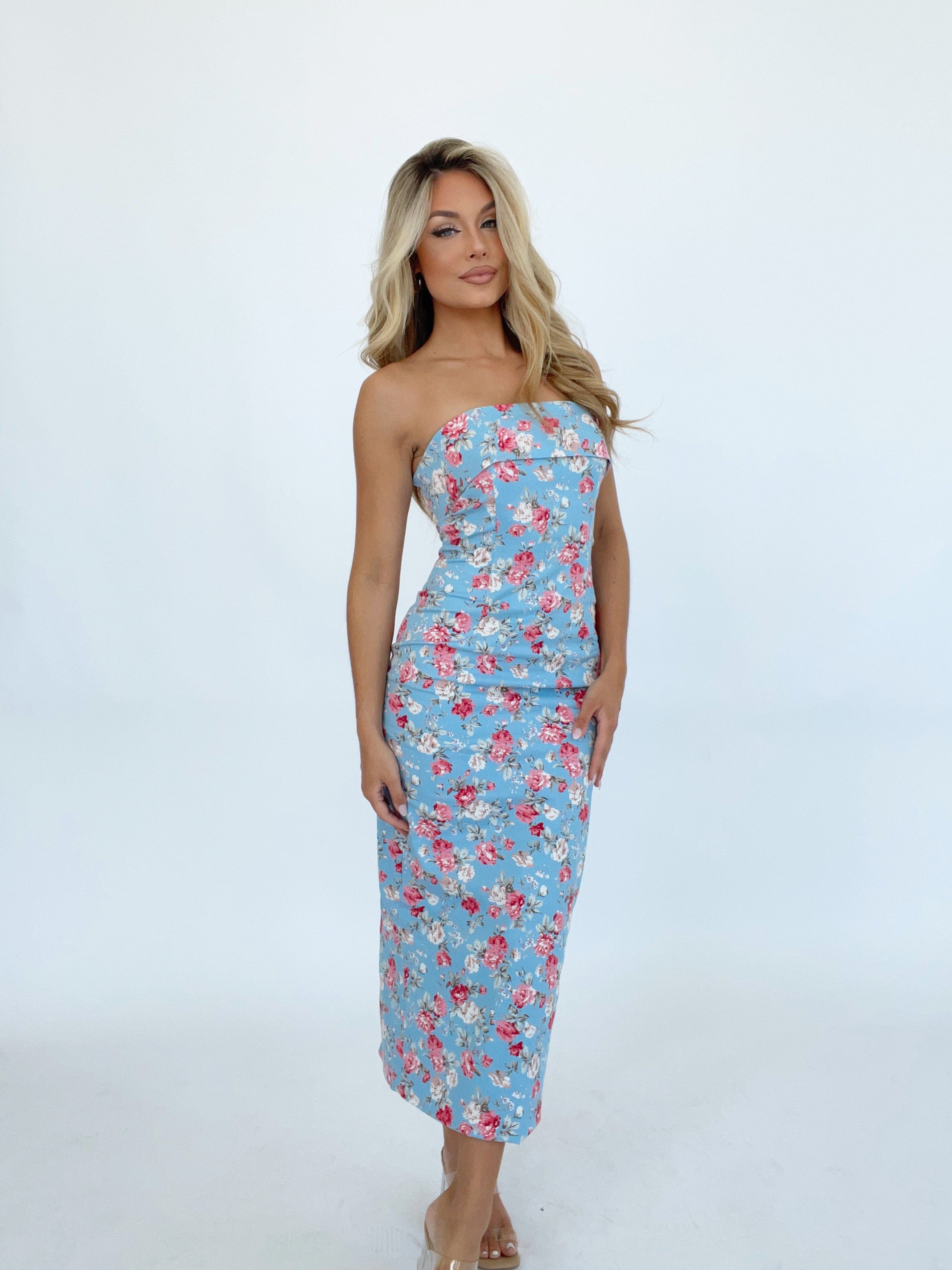 MD3624G floral bodycon tube dress MABLE