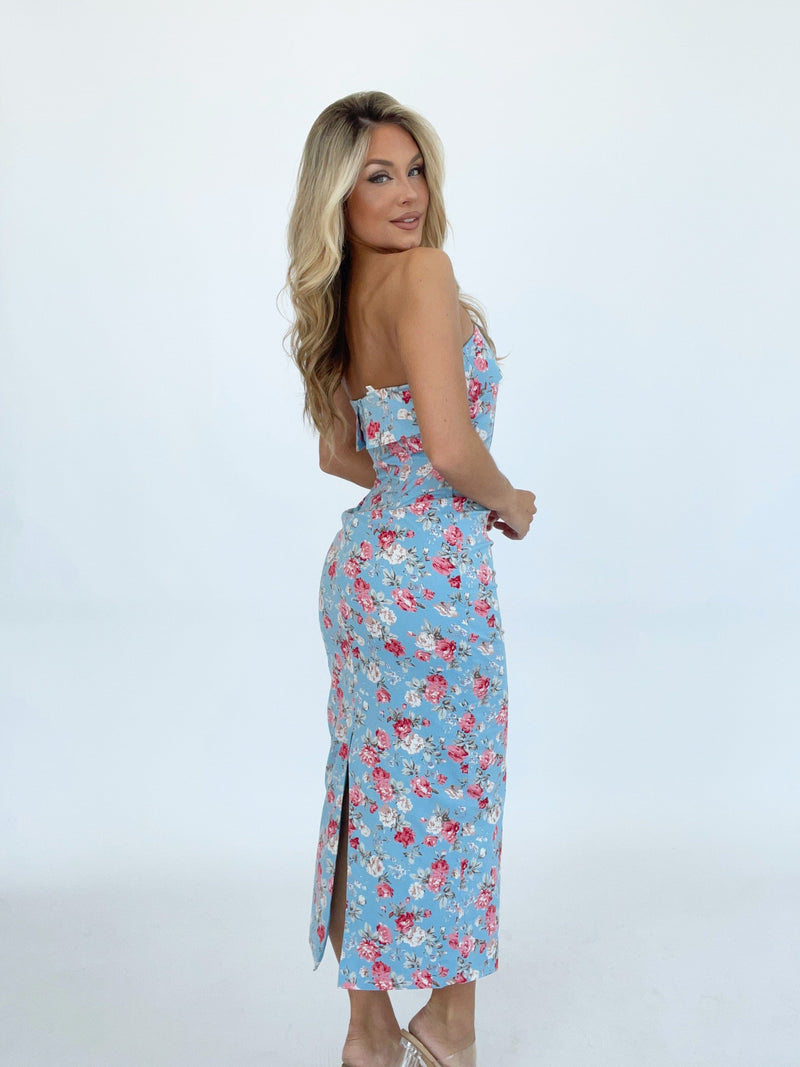 MD3624G floral bodycon tube dress MABLE