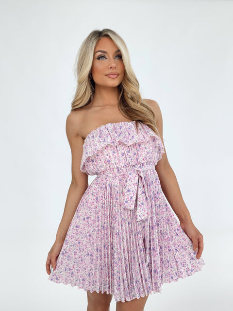 Pleated Petals Dress