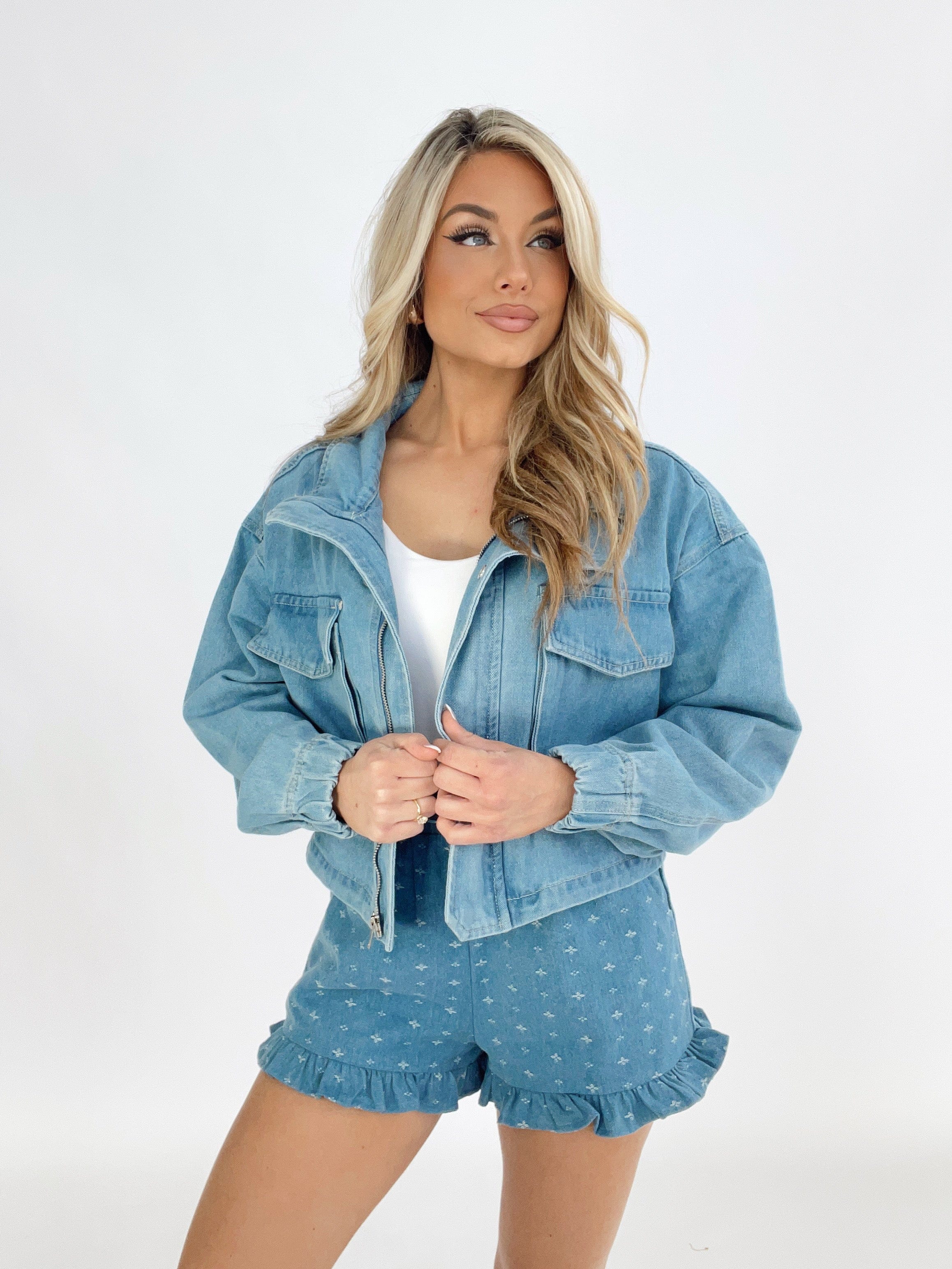 MO23-8438LN cargo pocket denim jacket Molino