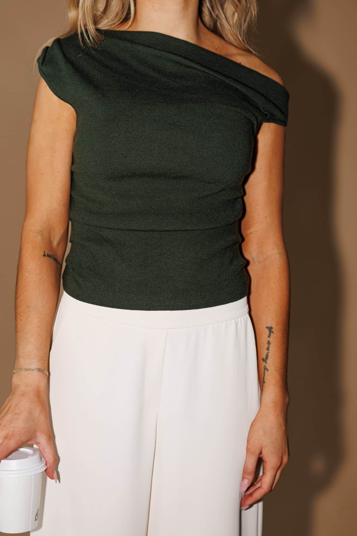 modern dress tops Trendy, Chic Women's Clothing Boutique Le Lis Women's Brown Ruched Off Shoulder Top, XS Lane 201