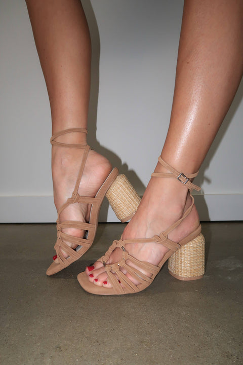 Lands' End Pumps Heels Shoes Tan Camel Brown Suede Block Heel Size 6.5 |  eBay