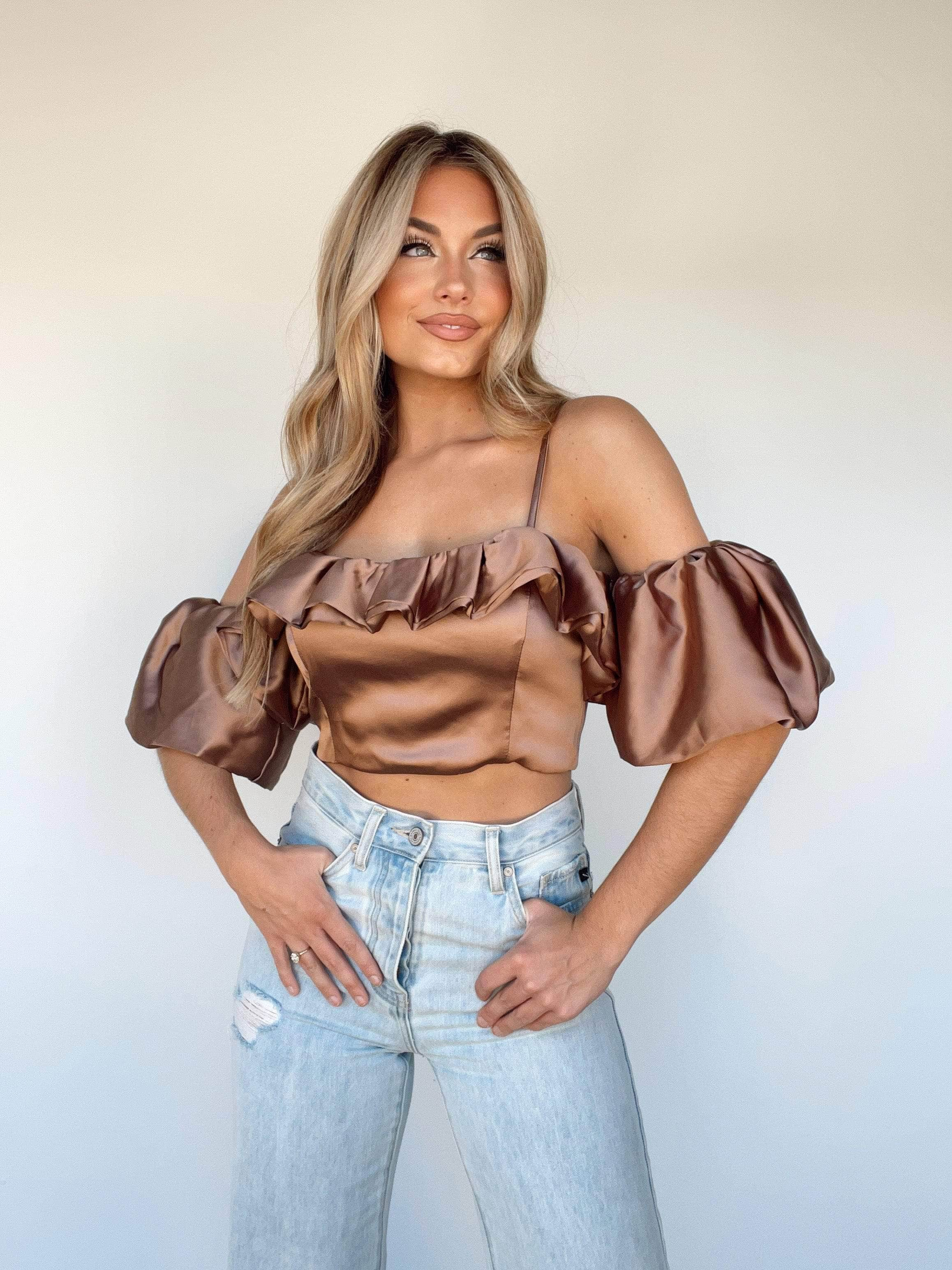 Girl soul 2024 satin cropped corset top