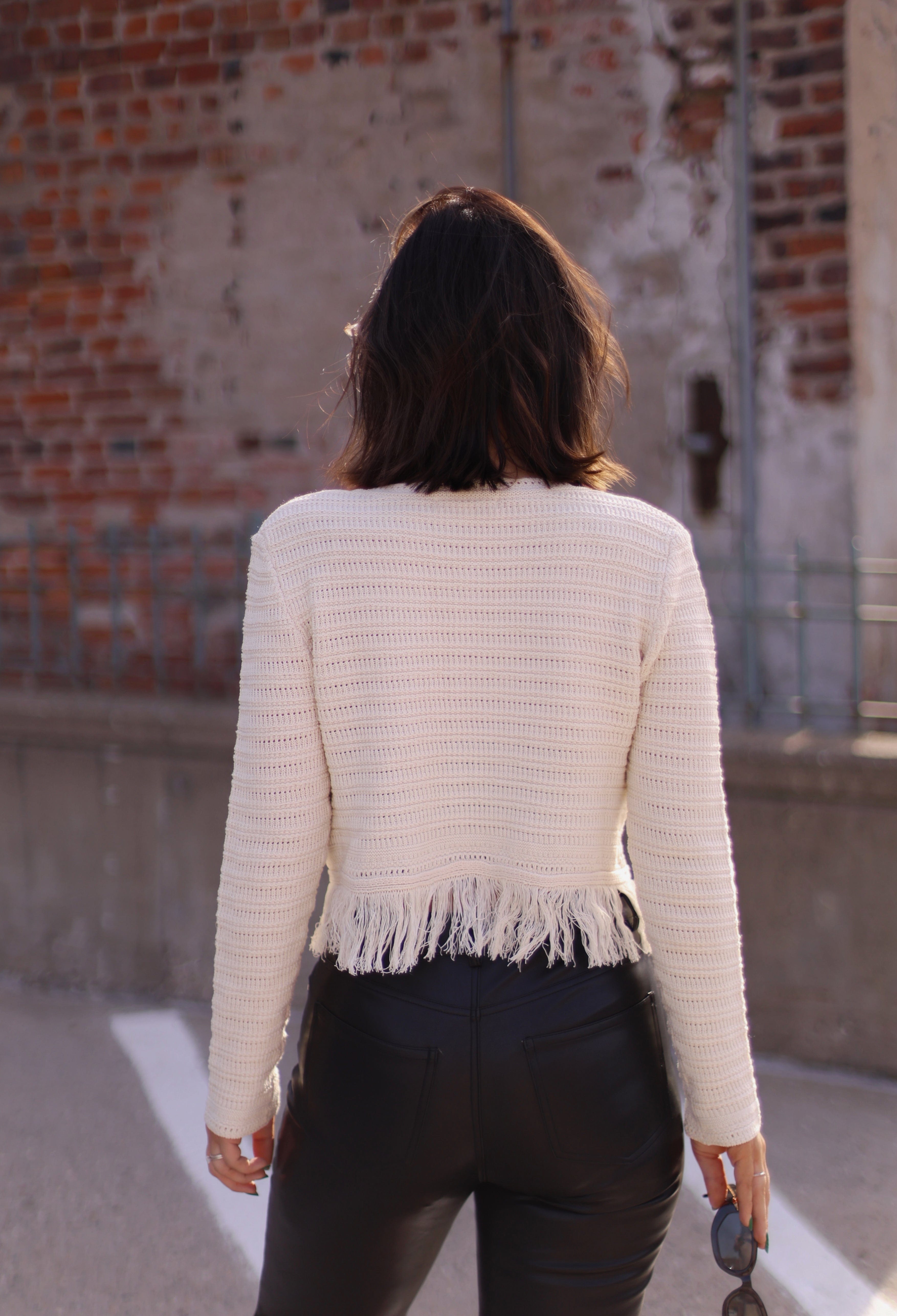 Natural Fringe Cardigan