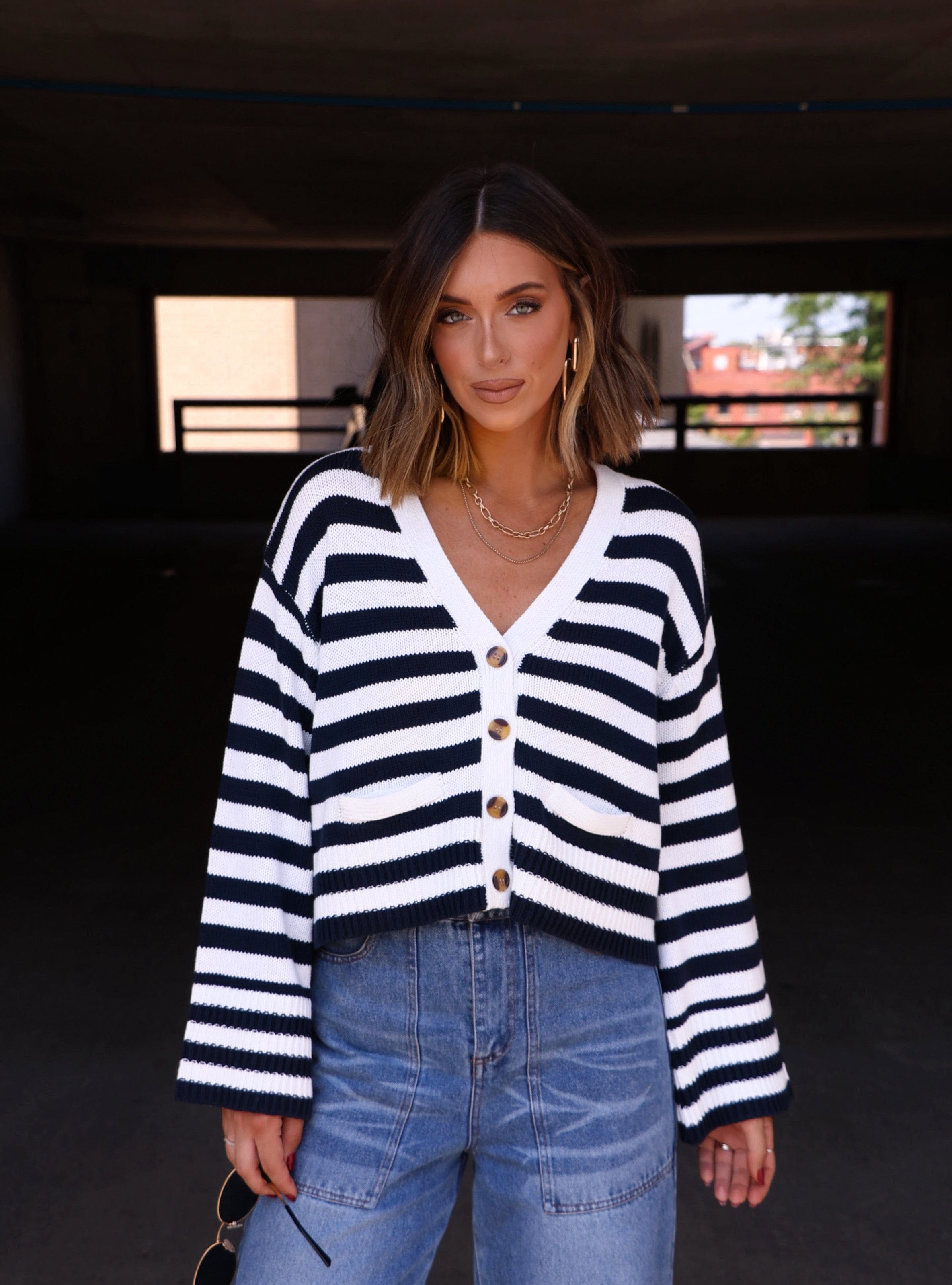 Newport Striped Cardigan by together