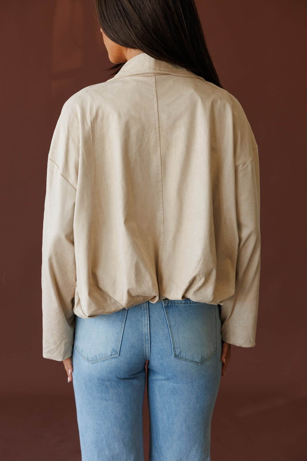 Beige suede jacket