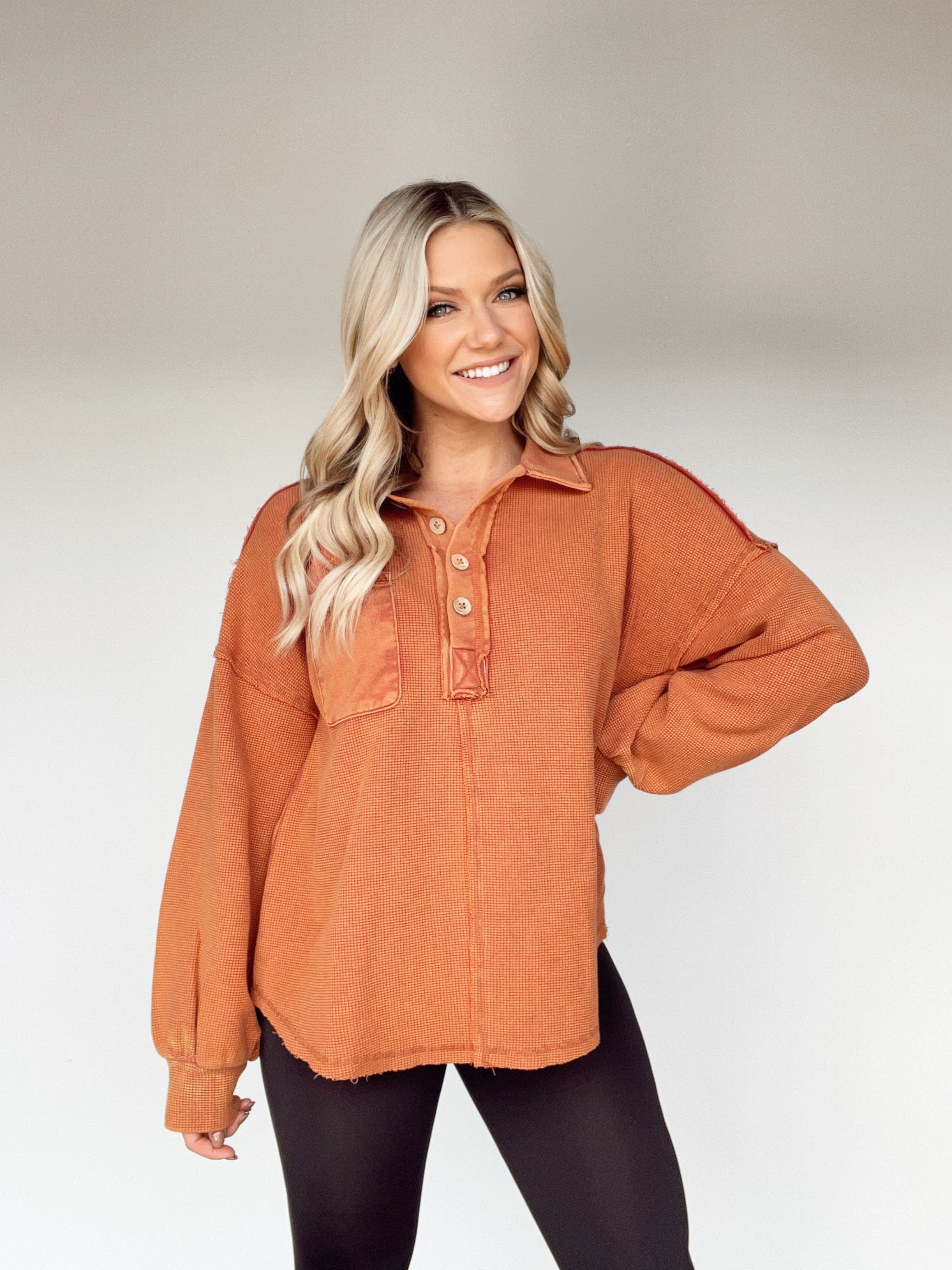 NT11159 half button pullover Very J