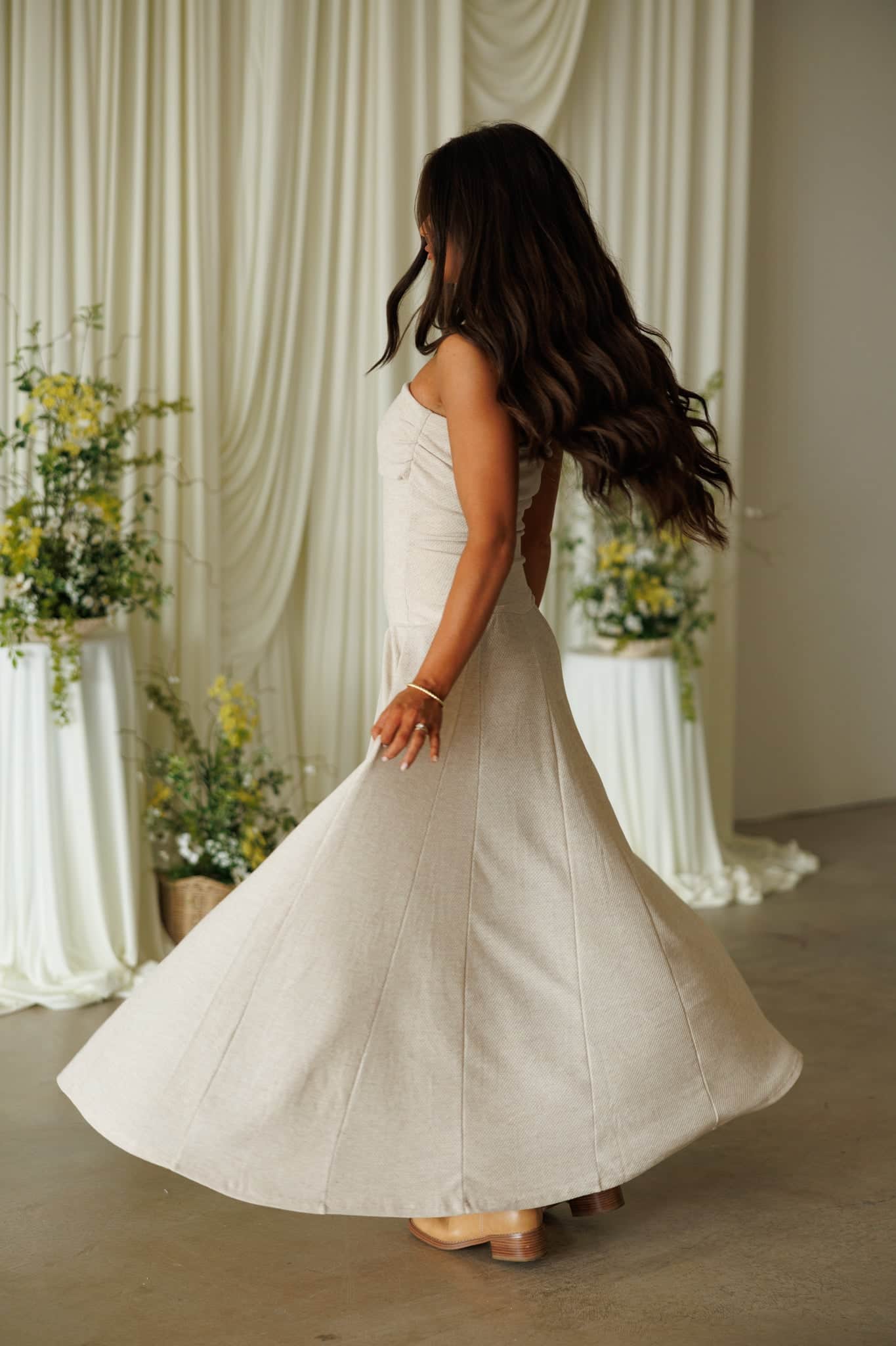 Oatmeal Tube Maxi Dress